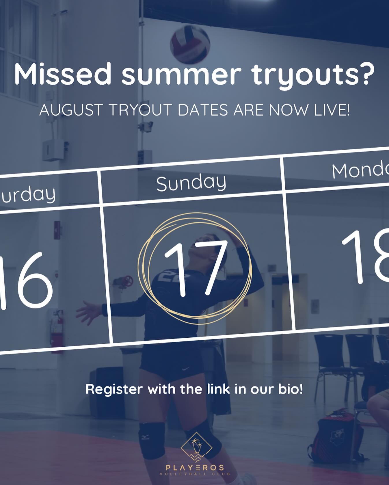 Donโt miss our final tryout dates for the 2025-2026 season! ๐
August 17 at La Salle: ages 11-17
August 21 at St. Patrickโs: ages 11-14
Register with the link in our bio.
#playeros #playerosvolleyball #miamiclubvolleyball #clubvolleyball