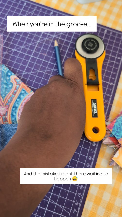 *no quilt blocks were cut incorrectly in the making of this video* 😅
Anyone ever been here where you're in the groove making some two-at-a-time blocks and picked up your rotary cutter instead of the pencil when it was time to *mark* your line (not cut it)? I have yet to do this, but I fear it must be inevitable at some point 😅
Given the block I am working on, if I HAD made this mistake, at least it wasn't one that would totally ruin this block! It would just mean some bias sewing, which is annoying but not impossible. Phew!
I'm working on some scrappy Quarter Square Triangles (QSTs) this week, what's under your needle?
.
.
.
#cecesquiltsandthings #rainbowcolours #youngandmillennialquilters #handmadequilt #ᴍᴀᴅᴇᴡɪᴛʜʟᴏᴠᴇ