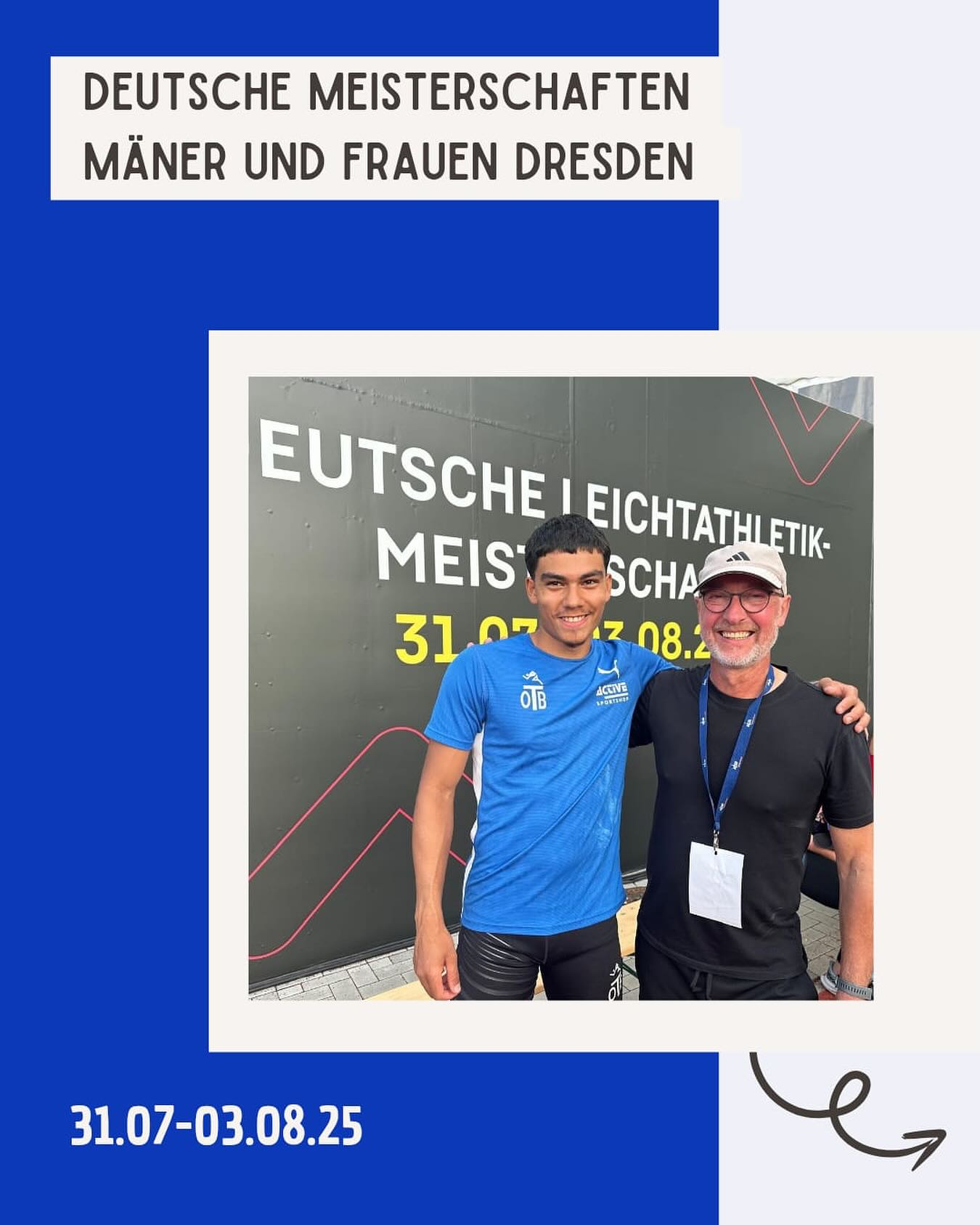 Das Highlight der Saison fand am letzten Wochenende in Dresden statt: Die Deutschen Meisterschaften der Männer und Frauen!
Dieses Jahr auch zum ersten Mal gemeinsam mit den Mehrkampf Meisterschaften.
Am Donnerstag und Freitag durfte daher @madeinjmc zeigen was er im Zehnkampf drauf hat. Der @otb_osnabrueck Athlet durfte sich somit mit den Größten a la Neugebauer messen.
Jason startete gleich am ersten Tag mit zwei PBs über 100m und im Kugelstoßen, womit er nach dem ersten Tag einen guten Platz im Mittelfeld sicherstellen konnte.
Der zweite Tag fing mit viel Regen an, was Jason aber nicht aufhielt. Mit einer SB (110m Hürden) und wieder zwei PBs (Stabhochsprung und Speerwurf) durfte er sich am Ende über einen starken 13. Platz freuen mit einer neuen persönlichen Bestleistung von 6689 Punkten. Wir sind stolz auf dich, Jason! Das Training zahlt sich aus! Mach weiter so!
Als kurze Randnotiz: @jonas.kmy konnte leider verletzungsbedingt nicht an den Start gehen. Gute Besserung, Jonas!
#deutsche #meisterschaften #dresden #zehnkampf #pb #königderathleten #starkeleistung #weiterso
@noz_de @sport_lich_unterwegs @otb_osnabrueck @stadtosnabrueck @stadtsportbund_osnabruck @activesportshoposnabrueck @katharina.poetter dabehrens @nlv_online @dlv_online @benmoellers @pumarunning