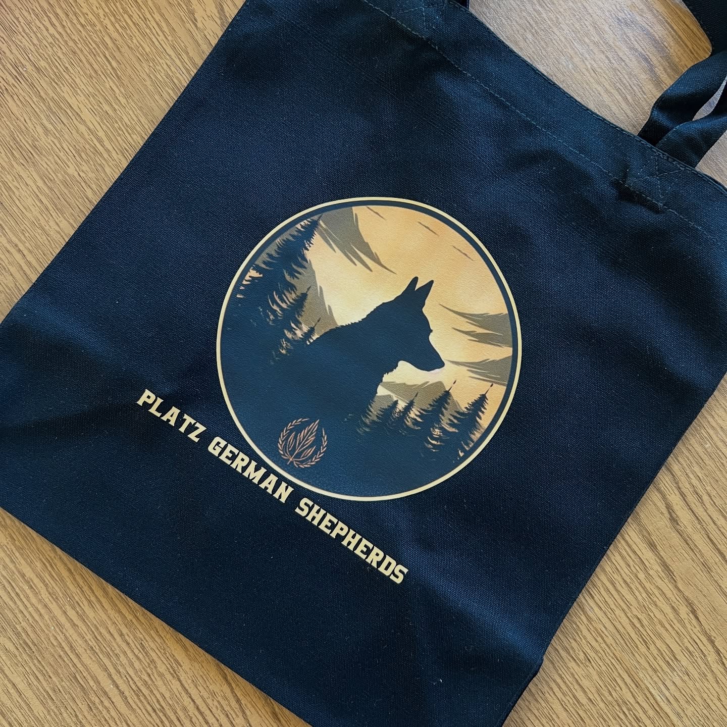 Starting to get puppy go home bags ready 🥹💕 Big thank you to @lakecustomprinting for doing such a beautiful job on the tote bags!