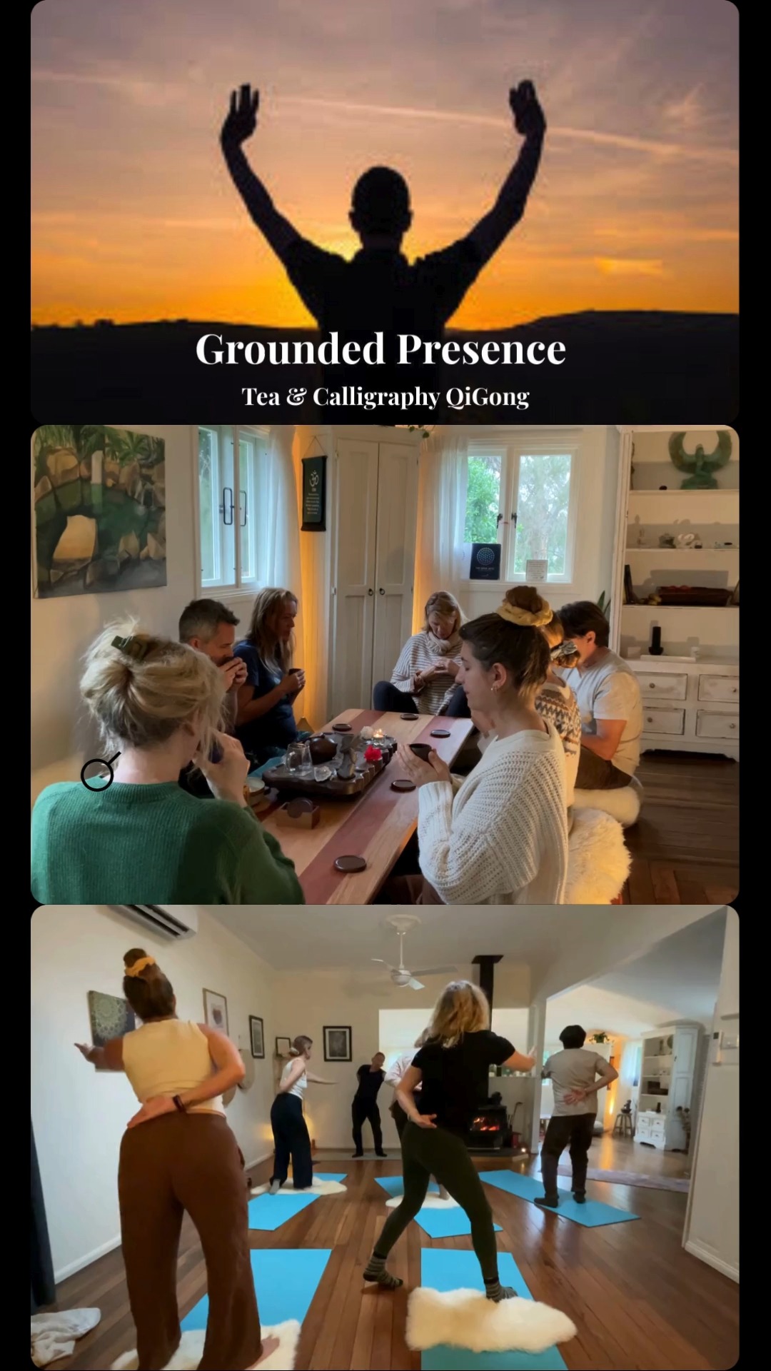 This Sunday - Grounded Presence
Ground into stillness. Expand into sensation.
Join us for a morning of gentle somatic practices, chi-infused movement, and embodied awareness. Held at our Sanctuary, surrounded by nature, guided by presence, and designed to return you to your centre.
Our last experience left hearts glowing ā "It was an incredible experience leaving us both feeling fantastic, calm, yet energised"
Let your Sunday be a sacred pause. Come as you are.
No experience needed. All bodies welcome.
Sunday | 9:30am-12pm
Limited to 7 guests
Book via link in bio
#GroundedPresence #OasisWithin #EmbodiedAwareness #StillnessAndStrength #SlowDownToFeelMore
#nambuccavalley #midnorthcoast
#qigong #neigong #calligraphyhealth