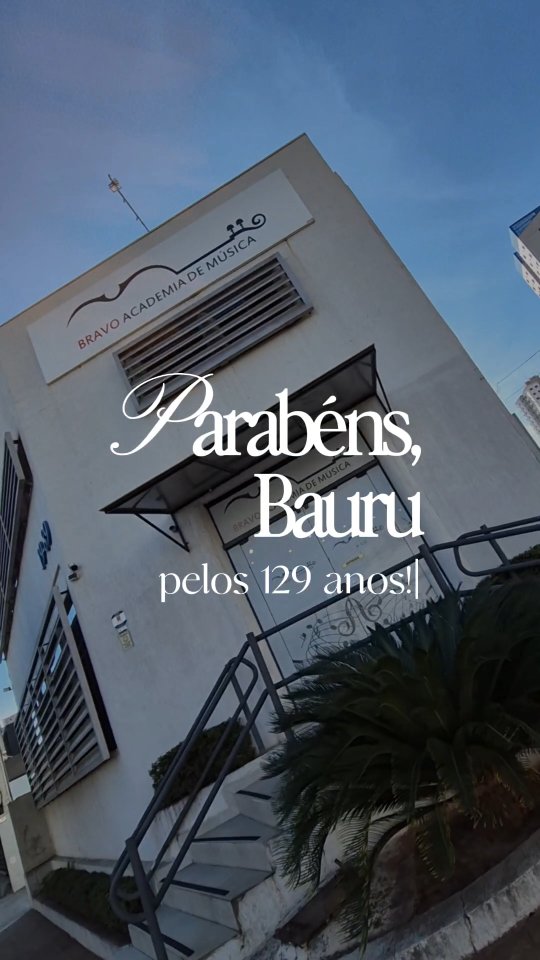 🎉 Hoje Bauru completa 129 anos!
E a Bravo tem muito orgulho de fazer parte dessa história desde 2016. 💛
Nossa jornada começou aqui, e desde então seguimos crescendo com propósito, transformando vidas por meio da música!