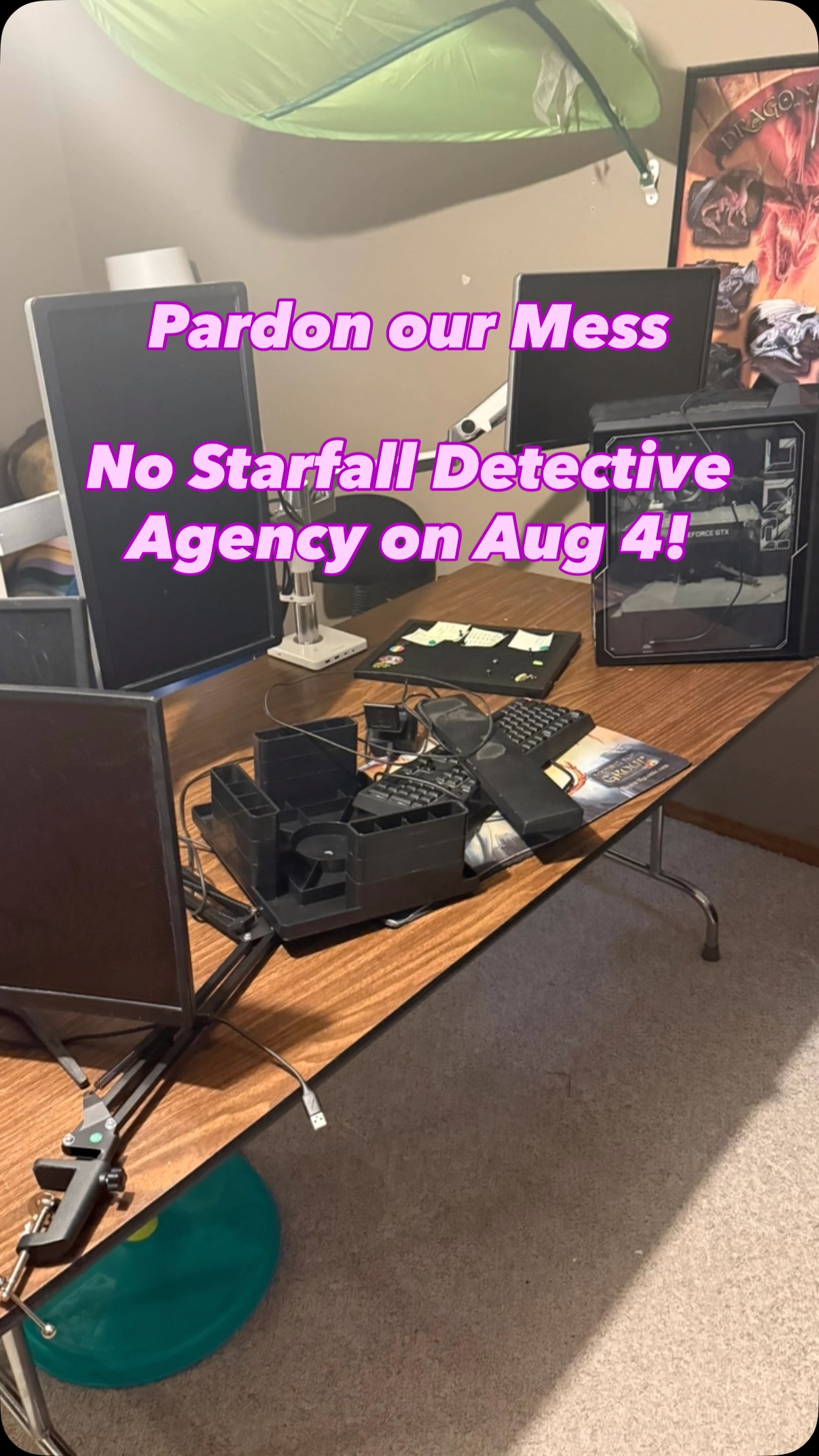 We were planning to stream on the 4th, but our new office isn’t complete yet, and our temporary office can’t handle the bandwidth!
Hopefully we’ll get the chance to delve further into the Royal Library of Dristan Har in two weeks!