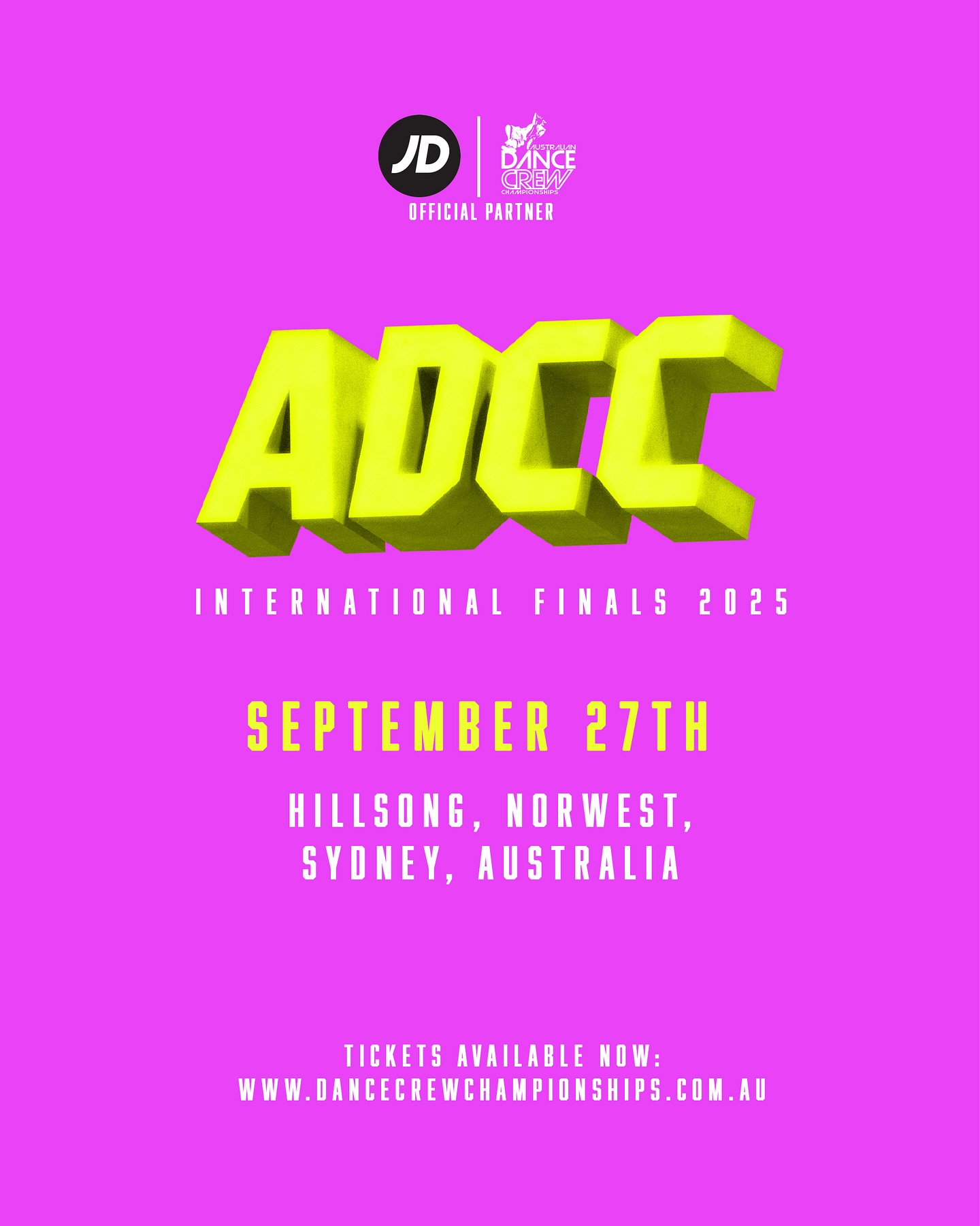 Our biggest event of the is about to go down - 27/9.
ADCC International Finals 2025 🏆🌎✨
Tickets now on sale via our website. You don’t wanna miss the very best Crews from AUS & around the world go head 2 head for the biggest ADCC and the massive cash prize pool 😮💨👊🏽
#adcc25 #dance #hiphop #dancecompetition #australia #hiphopdance #foryoupage #dancetrend #sydney #sydneyevents