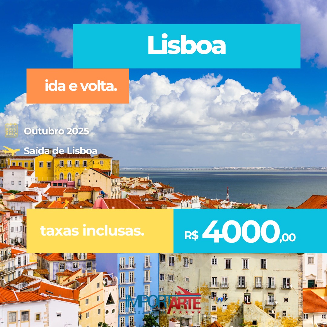🇵🇹 Lisboa com preço imperdível!
📍 Saída de Lisboa
📆 Outubro de 2025
🔁 Passagem ida e volta
✅ Taxas já inclusas
💳 Apenas R$ 4.000,00
Se você está em Portugal e quer visitar o Brasil, essa é a oportunidade perfeita pra economizar e voar com tranquilidade!
📲 Entre em contato com a @consultoriaimportarte e garanta a sua!
#Lisboa #PassagemAerea #ImportarteConsultoria #ViagemInternacional #BrasilPortugal #PromoçãoDeViagem #ViajeMaisPagandoMenos #TurismoEuropeu