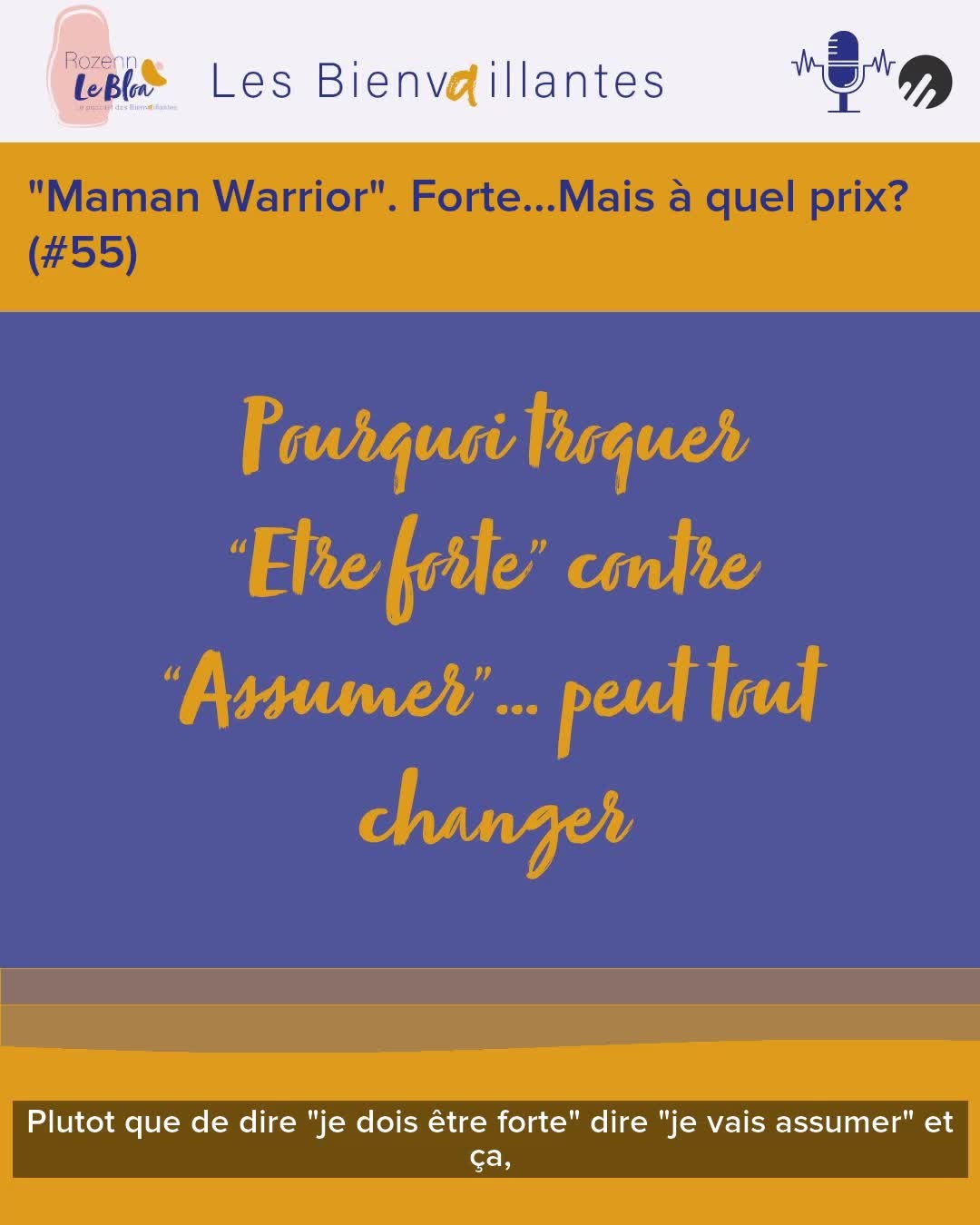 💥 Et si “être forte” n’était pas la solution… mais le piège ?
À force de vouloir être cette femme solide, qui ne flanche jamais…
On s’épuise.
On s’éloigne de soi.
Et on refuse l’aide dont on a cruellement besoin.
👉 Et si tu troquais “être forte” contre “assumer” ?
Parce que “assumer”, ce n’est pas abandonner.
C’est choisir. S’adapter. Demander. Agir avec lucidité.
Et ça, c’est de la vraie puissance.
🎧 Dans cet extrait (tiré de l’épisode BienVaillantes#55), je t’invite à faire ce switch intérieur.
Et si tu veux comprendre pourquoi ce petit mot peut tout changer, écoute l’épisode complet.
(Lien dans la bio ou sur ta plateforme préférée 🌟)
Tu mérites de respirer.
Tu mérites d’être portée.
Tu n’as pas besoin d’être forte à tout prix.
#mamandebordee #mamanfatiguee #chargementale #burnoutparental #Podcastmaman #LesBienvAillantes