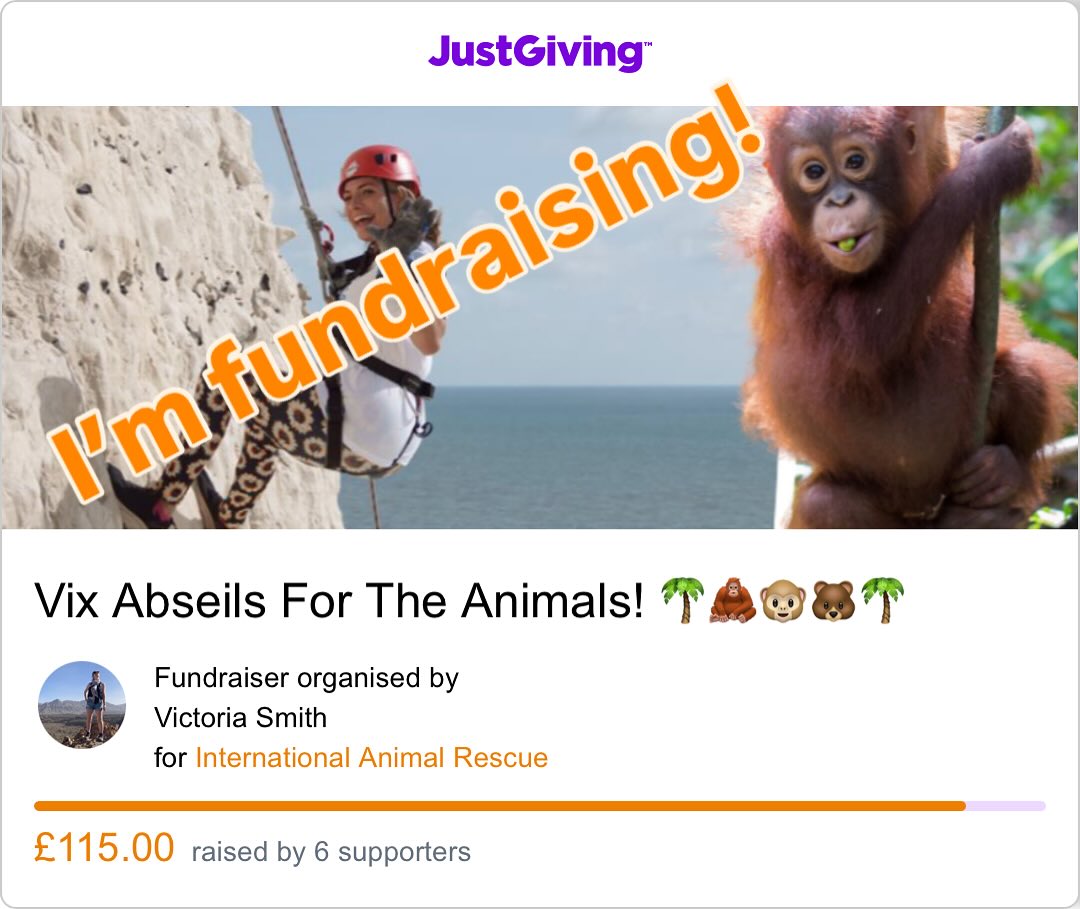 I’m super excited to be abseiling for animals this World Animal Day in support of the amazing @international_animal_rescue 🤩
For over 3 decades, International Animal Rescue have been working in multiple countries around the world to rescue and rehabilitate captive and exploited animals and address the root causes of cruelty to animals and the destruction of their natural habitats.
Please check out my JustGiving page and if you feel like donating I would be soooo grateful 💚
No amount is too little - every £ adds up and will be so gratefully received! Link in my bio!
🍃🦧🐵🐻🍃