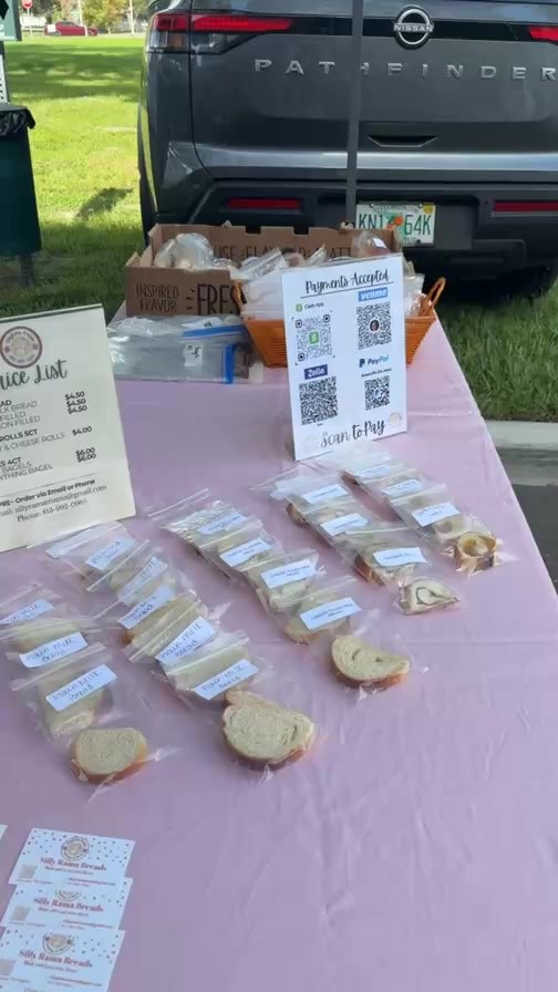 Supporting my wife first business step “SillyRama Breads” at Avalon in Wesley Chapel from 10am-2pm, come by and try sample and say hello.