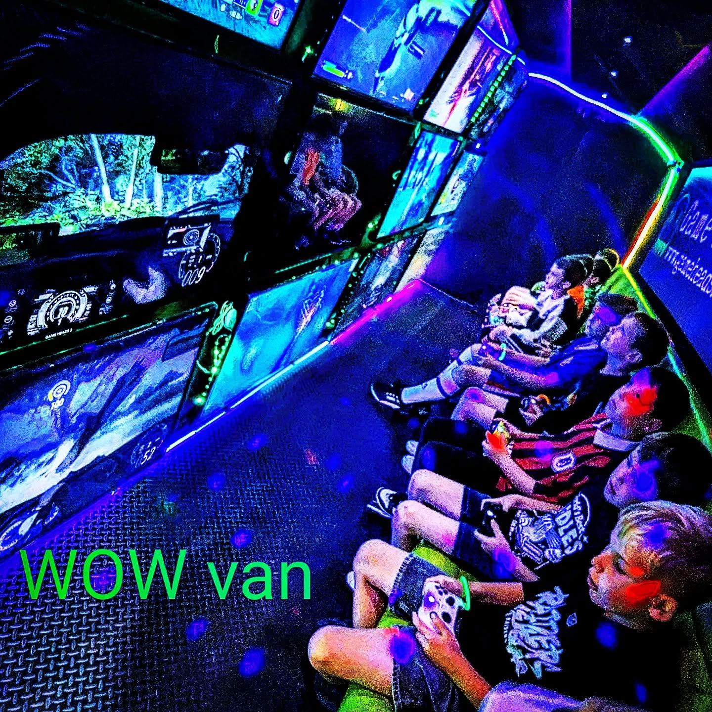 WOW van today in Frimley for Archie's birthday party ๐ฅณ๐ want a full Xbox session? WOW is the van you want! 12 Xbox series X's inside with 12 4k screens make this our most powerful console van ! Want a mix of consoles check out our FUN van or MAX van (picture for MAX coming Early September!).