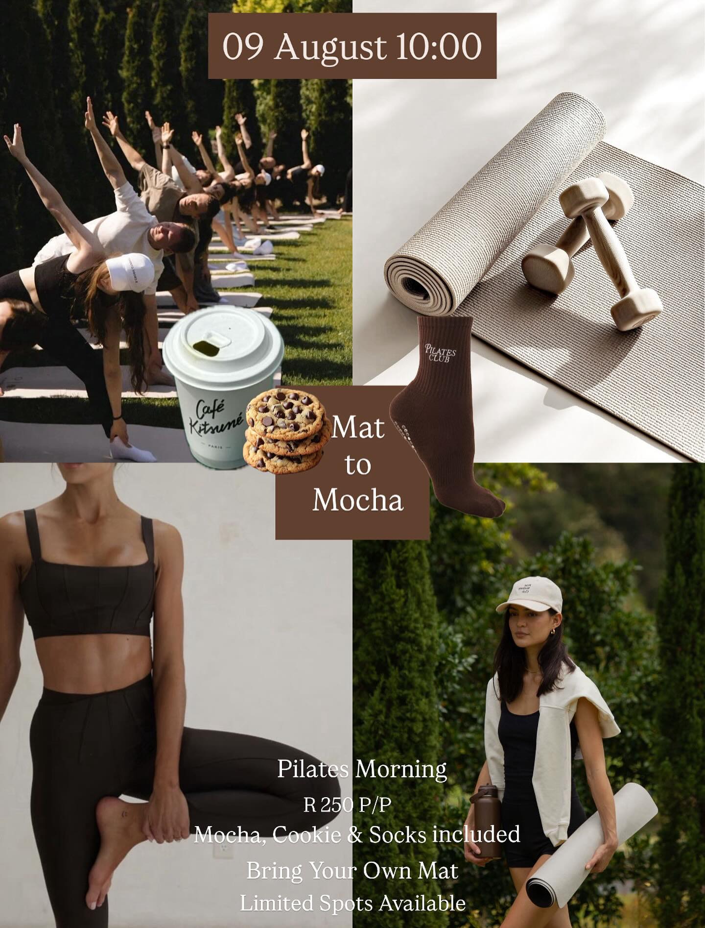 Treat yourself this Women’s day with a feel good morning of pilates!
RSVP 7 August to Kristen Kleynhans on 0767541688.