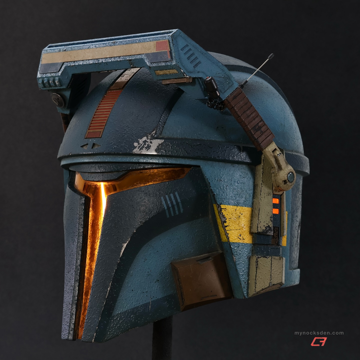 I was trying to post these photos with a music track today, but somehow managed to publish it as a reel instead 🤦♂️. So here are just the photos and the helmet background story:
“Kobalt had been off-world on the Night of a Thousand Tears, carrying out a mission for the Countess - an absence that spared his life but shattered his world. In the years since, vengeance has become his creed. Every Imperial he hunts brings him closer to those directly responsible for the massacre of Mandalore. He moves like a ghost across the stars, armor scarred by battle, soul hollowed by loss, leaving behind only ruin and a whispered name: Kobalt.”
====//====
Took on this “Recon Large” full helmet build commission back in the winter, and worked with the customer over several months to give the helmet the custom look he wanted, complete with reflective T-visor, bronze-cold cast accents, and removable MHAS Macrobinoculars that light up when lowered, turning off when raised. One power button controls both macros and ear LEDs. Wasn’t sure I could get the macros to light up and still be removable without redesigning my MHAS system for this commission, but I’m glad I got it to work! 🥳
Thanks for looking! #mynocksden #starwars #mandalorianhelmet #mando #mandalorian