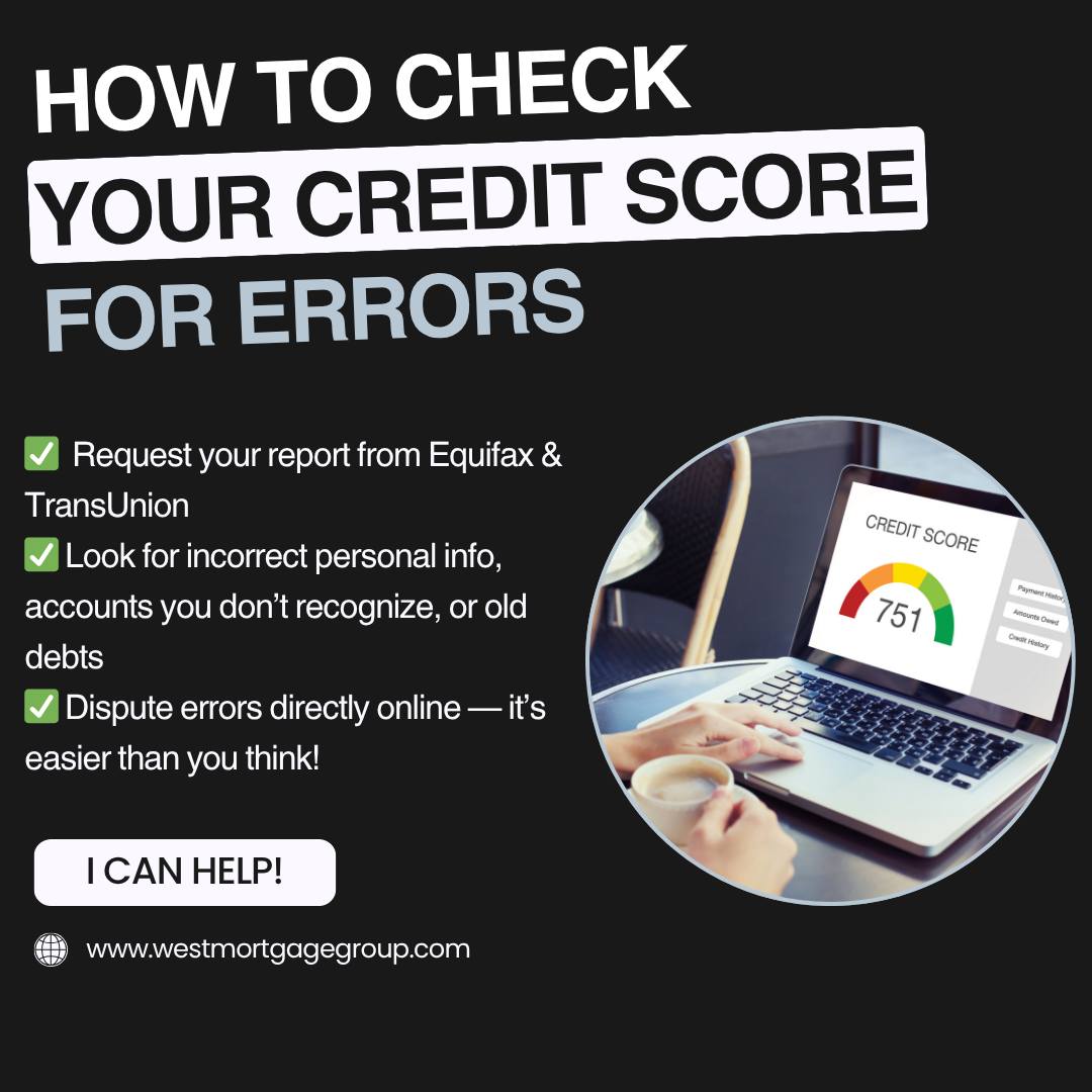 1 in 5 Canadians has an error on their credit report!
A wrong address, outdated debt, or a payment marked โlateโ could be costing you thousands.
Your credit score affects everything โ mortgage approvals, car loans, even job applications. But what if itโs wrong?
Hereโs how to check it โ for FREE:
โ
Request your report from Equifax & TransUnion
โ
Look for incorrect personal info, accounts you donโt recognize, or old debts
โ
Dispute errors directly online โ itโs easier than you think!
Pro Tip: Set a reminder to check every 6โ12 months.
Need help reading your report? DM or call me!
๐ผ๐จ๐ ๐ช๐จ ๐๐ฃ๐ฎ๐ฉ๐๐๐ฃ๐!
The West Mortgage Group
info@westmortgagegroup.com
www.westmortgagegroup.com
#mortgage #finance #vancouver #burnaby #realestate #yvr #vancity #BC #CreditTipsCanada #CreditReport #CanadianFinance #MortgageReady #MyBrokerPro #FixYourCredit #EquifaxCanada #TransUnionCanada #CreditScoreTips