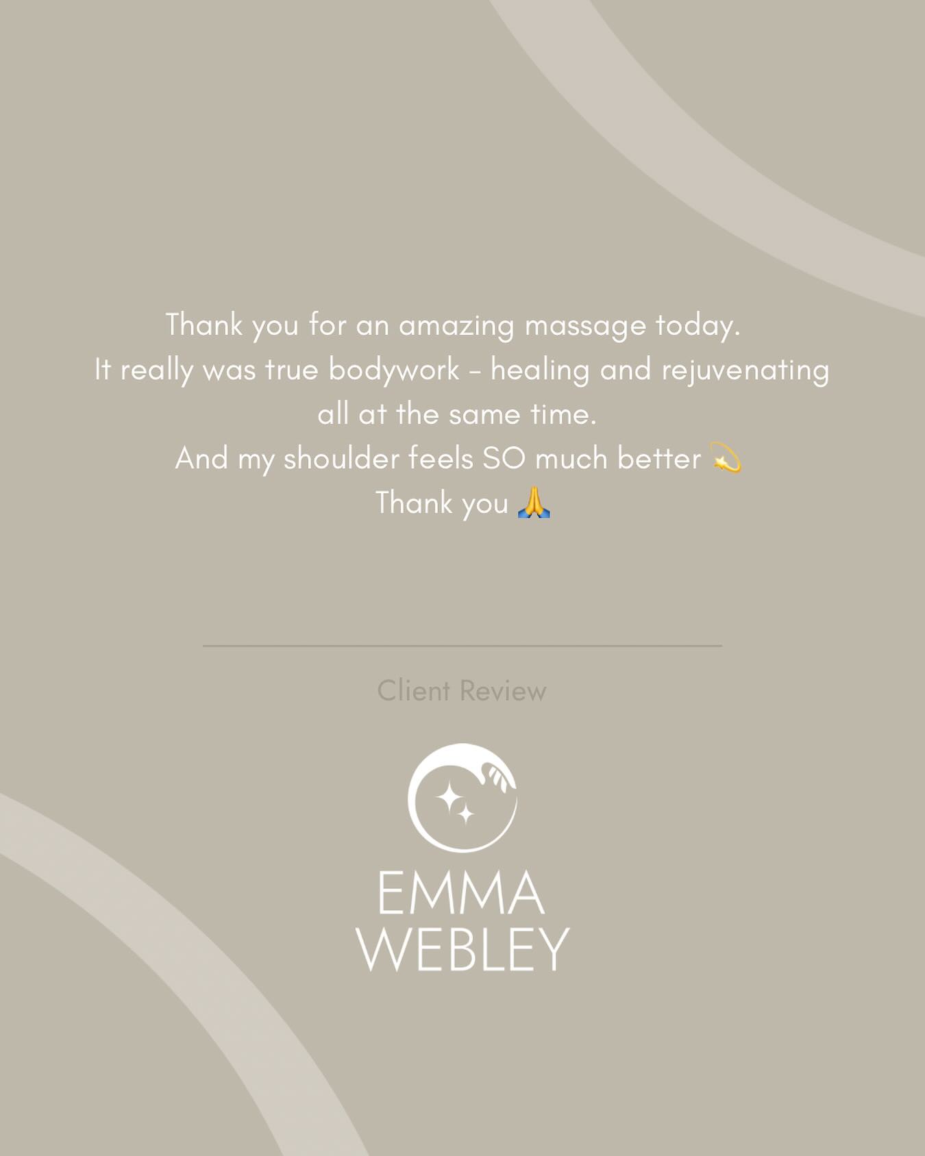 💬 So grateful for kind words like these. Nothing makes me happier than hearing my clients are happy 🙏✨