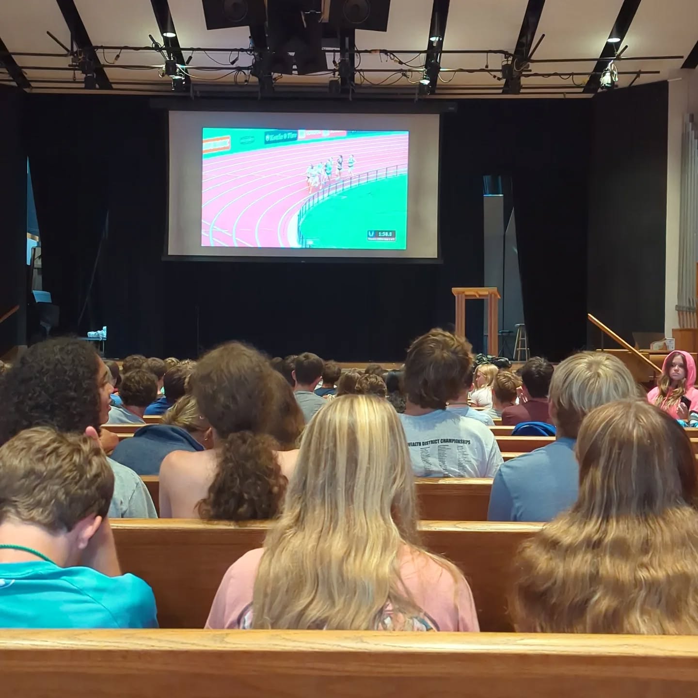 Campers checking out the USA Track and Field Championships.