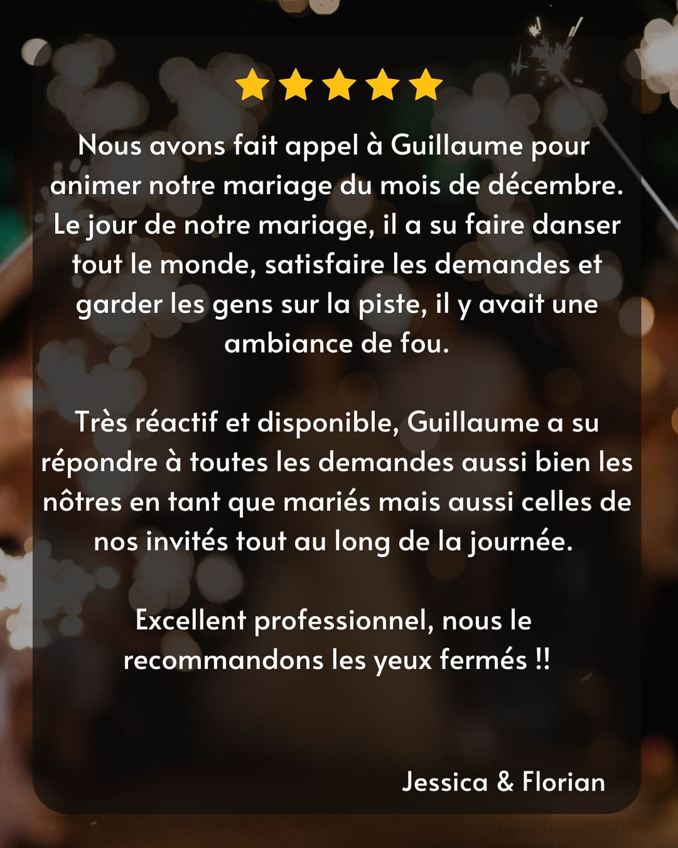 Merci Jessica et Florian pour votre retour bienveillant suite à votre magnifique mariage d’hiver en décembre dernier ! 💍❄️🌲🤍