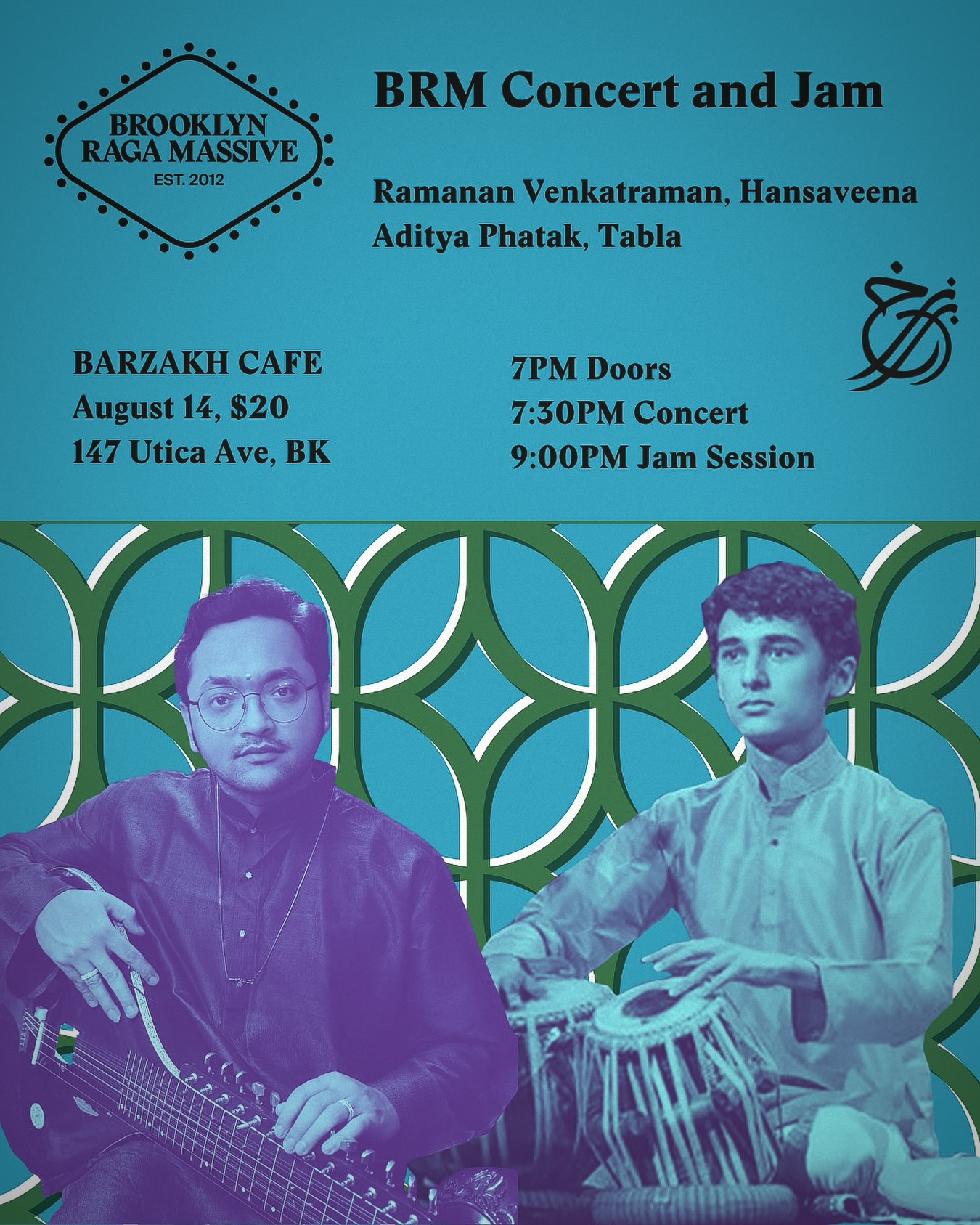 BRM Concert & Jam Session
Come one, come all!! A unique evening of Indian Classical Music on the Hansaveena along with the prodigious @aphataktabla on the tabla, followed by the BRM Jam session!
Big thanks to @neelmurgai & @brooklynragamassive for making this happen!
Follow the link in the bio for tickets!! See you there!
#brooklynragamassive #concert #performance #newyork #newyorker #newyorklife #musician #hansaveena #hansaveenaandi #musicproducer #tabla