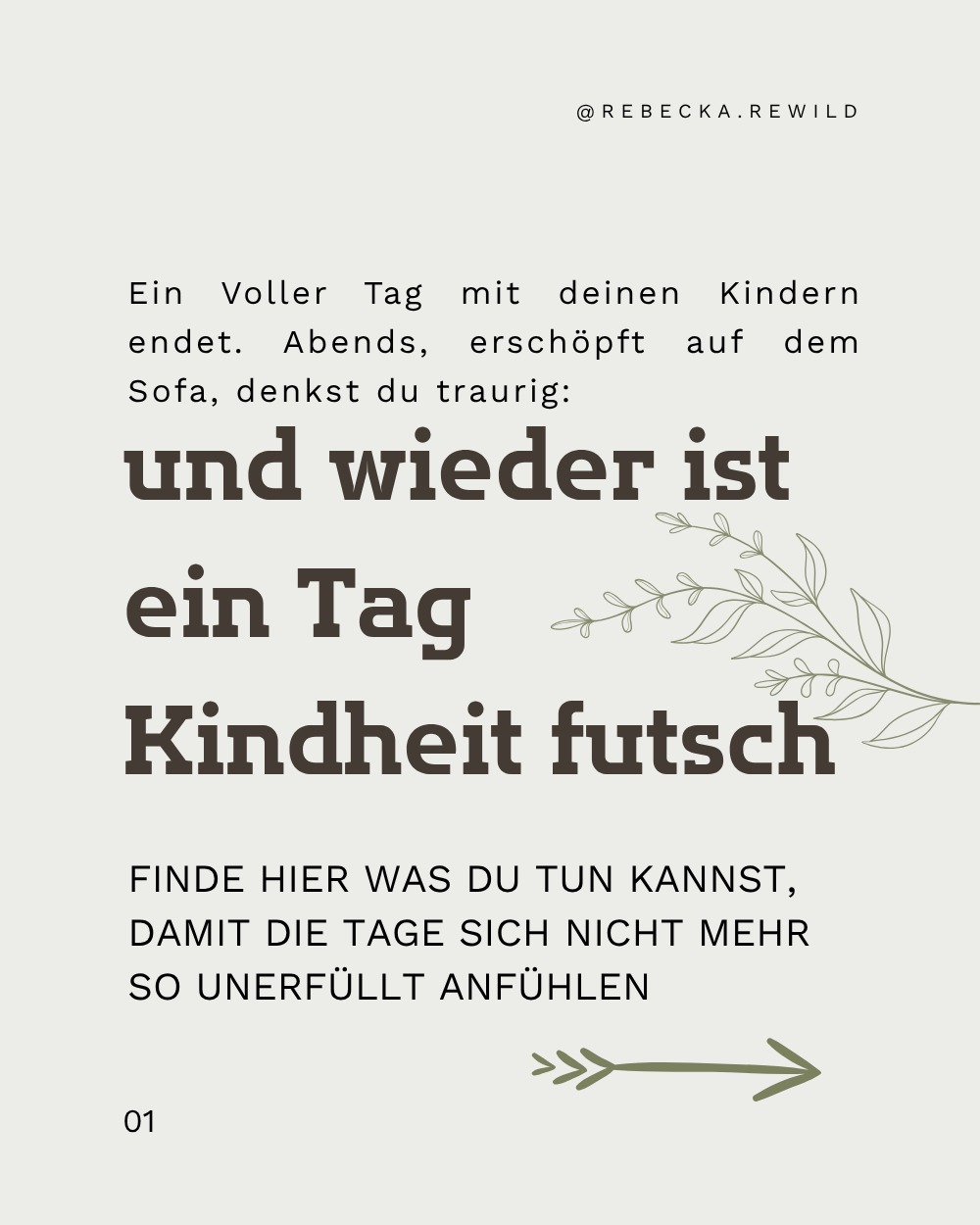 Kennst du diese Tage, die einfach so vorbeirauschen? 🚀 Manchmal sind es rückblickend sogar Wochen.
Obwohl wir tolle Sachen machen, kommt es mir vor als ob die wichtigen Momente vorbeirauschen und auch wenn ich versuche nach ihnen zu greifen, flutschen sie durch 😵 und sind vorbei bevor ich sie in mir speichern konnte.
Bevor ich Kinder hatte, war ich mir so sicher das mir das nicht passiert. Ich habe mir ausgemalt wie toll die Kleinkindjahre werden 👣, ich habe mich drauf gefreut und nicht damit gerechnet wieviel Organisation und auch innere Arbeit es braucht. 🤔
Heute gibt es immer noch diese Tage, an denen ich denken könnte es sind verlorene Kindheits-Tage, doch ich empfinde sind nicht mehr oft als solche. Ich weiß das wir die hellen Tage nur erkennen können, wenn es auch die dunkleren gibt. 🌗
Ich kann sie annehmen für mich und weiß das meine Kinder in der Regel trotzdem einen tollen Tag hatten - genau das frage ich sie nämlich jeden Abend. 🥰
Der Weg zu mir hat sich sowas von gelohnt und tut es immer noch - für mich und für uns. 🧡
👉 In den Slides ließt du, was du tun kannst damit auch deine Tage sich nicht mehr unerfüllt anfühlen.
✍ Welches Kindheitsabenteuer deiner Kinder ist dir zu letzt flöten gegangen? Schreib's in die Kommentare