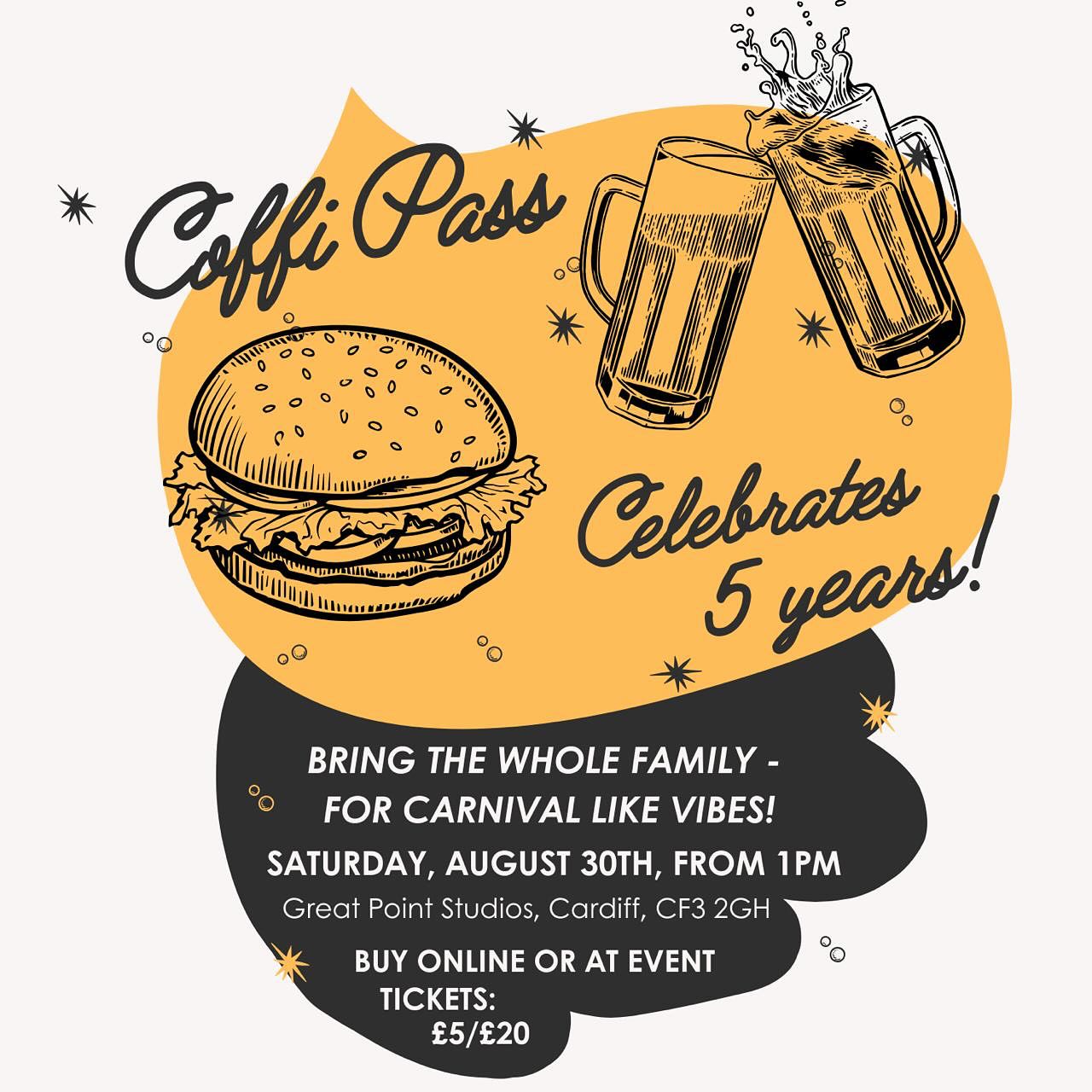 Coffi Pass: 5 Years Strong! 🎉 Tickets in link below, in the bio and story!
We’re beyond thrilled to mark our 5th anniversary at Coffi Pass, a milestone that wouldn’t have been possible without your incredible support. From navigating the challenges of starting in the midst of COVID to weathering strikes and welcoming new additions to our team, this journey has been a wild ride—and we’re not done yet!
Since 2020, Coffi Pass has fueled over 60 productions nationwide, providing exceptional coffee and bespoke snacks that keep the energy high and the crew smiling. Whether it’s daily craft service, studio-based support, or show-stopping Treat Days, we bring an effortless vibe to every set. Our team, made up of former and current film and TV crew, knows the industry inside and out, and we tailor every detail—from coffee with flair to snacks with soul—to seamlessly blend into any production. Every product we serve is crafted with sustainability in mind, meeting Albert standards for eco-conscious packaging and delivery.
A huge thank you to our loyal customers who book us time and time again—we couldn’t have made it here without your continued trust and support. To celebrate 5 years of growth, we’re throwing a party to thank YOU for being part of this journey and to raise a glass to our amazing team, without whom none of this would be possible. Tickets will be available soon, with all proceeds going to a good cause.
Event Theme: A Celebration of Family, Food, and Fun
Think of it like Thanksgiving meets a carnival coming to town—this is going to be a celebration full of joy, laughter, and, of course, delicious food! Bring the whole family to enjoy a lively, relaxed atmosphere where there’s something for everyone. We’ll have plenty of hearty treats, playful vibes, and, yes, some booze to keep the celebrations flowing. It’s all about community, connection, and making memories together, so come ready to eat, drink, and be merry!
Here’s to the next 5 years! https://www.ticketsource.co.uk/coffipass/t-lnqqmlp
