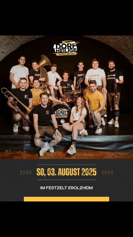 Morgen in Erolzheim - Wir sind dabei 🎉💛
@mv_erolzheim
#dorfheilige #mverolzheim #bierzelt