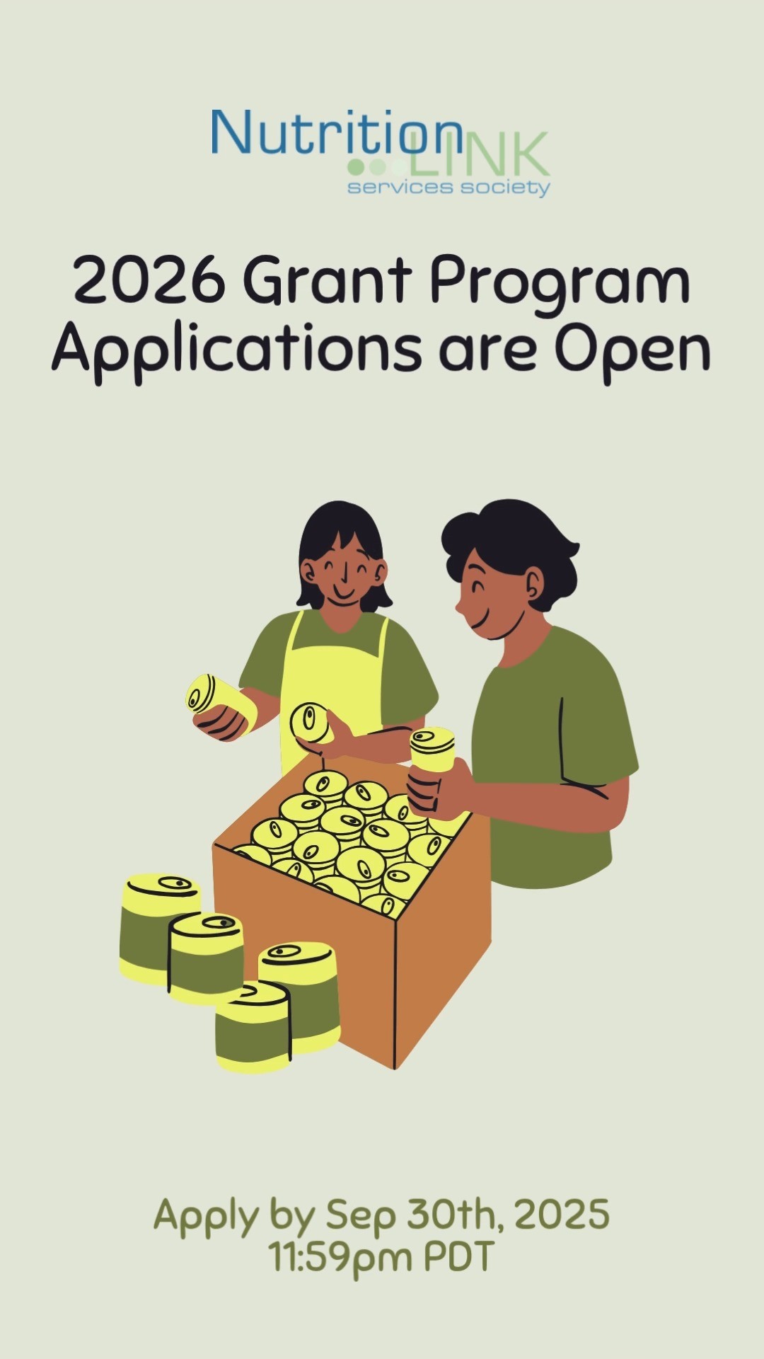 🚨 2026 NutritionLink Services Society Grants Are Now Open!
Are you part of a B.C. organization delivering community food programs? We want to help you grow your impact.
NutritionLink Services Society is awarding annual grants to support local food literacy initiatives, programs that build nutrition knowledge, practical food skills, and stronger communities.
Choose from two grant streams:
🔹 Start-Up: Launch or relaunch a nutrition-focused program
🔹 Enhancement: Expand an existing program and increase access for participants
💡 Whether you're teaching cooking skills, delivering school-based education, or creating inclusive food spaces, we’re here to support your work.
📅 Apply by September 30, 2025
📍 Open to registered charities and qualified donees in British Columbia
🔗 Details + application: www.nutritionlink.org
Help us spread the word!
#NutritionLinkGrants #FoodLiteracyBC #CommunityHealth #GrantOpportunity #PublicHealthNutrition #BCNonprofits #FoodSkillsMatter