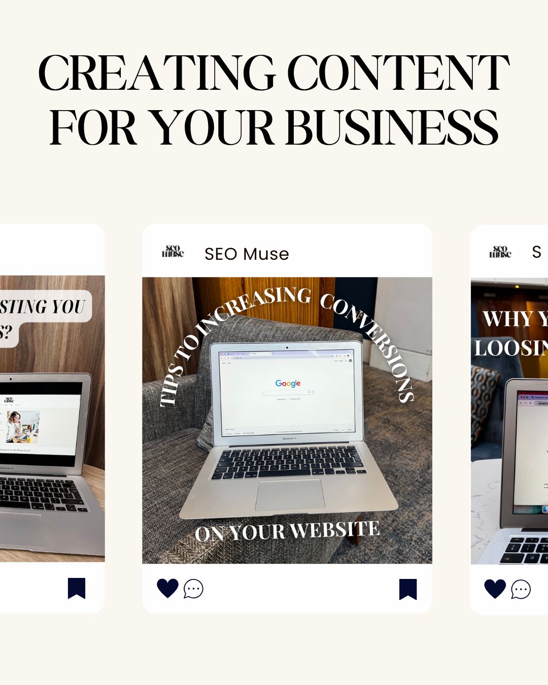 When it comes to creating content for your business, you have to make sure it's relevant to your target audience.
For example, if you're a hairdresser, you would want your content to be focused on your services, hair care tips, best products in the market etc.
You want people coming to your content feeling satisfied and have all the information they need.
Good quality content linking back to your website can help increase visibility and build authority ✅