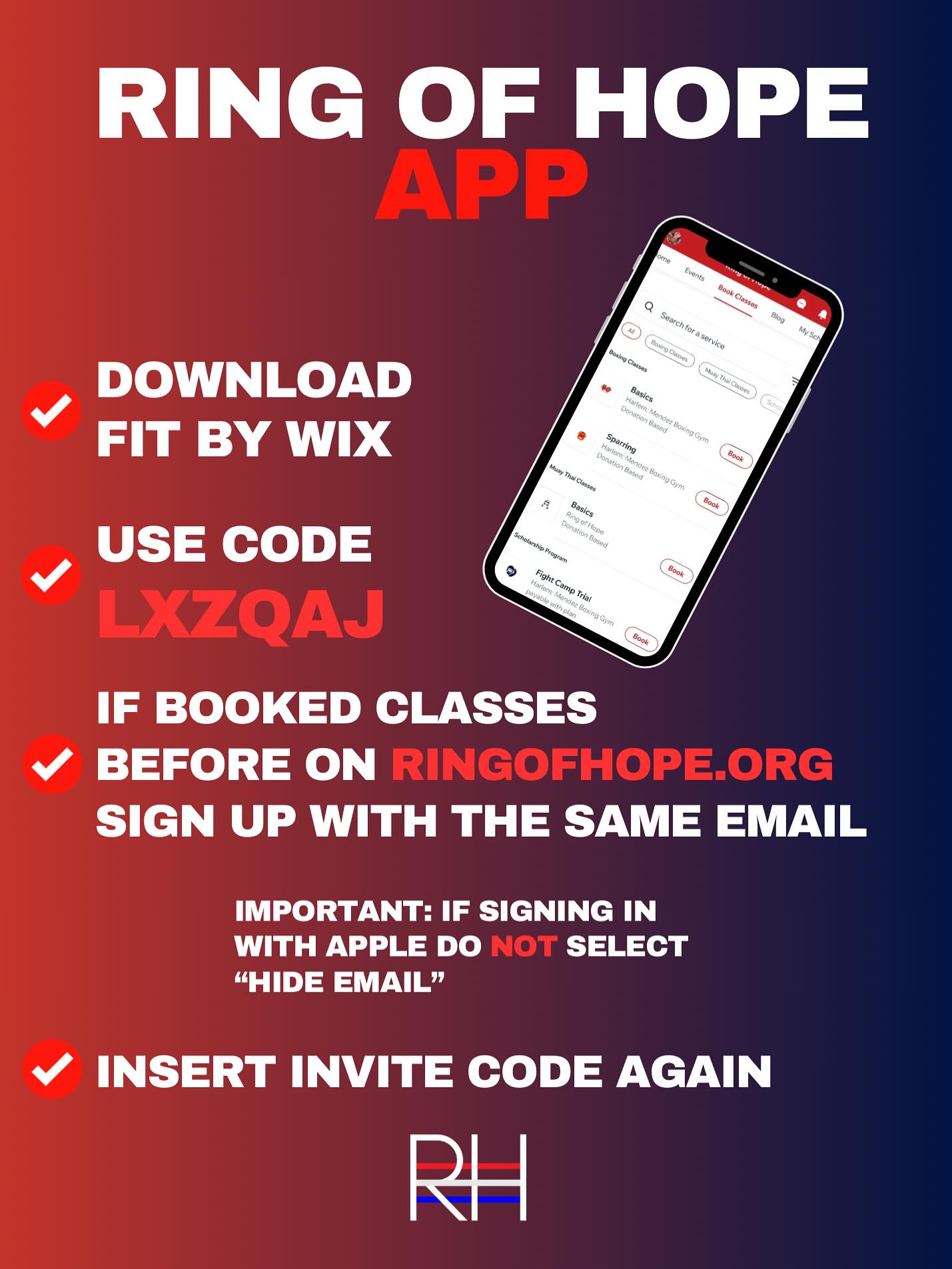 Download Fit by Wix to book classes, RSVP for events, and get the latest updates 💪🏽