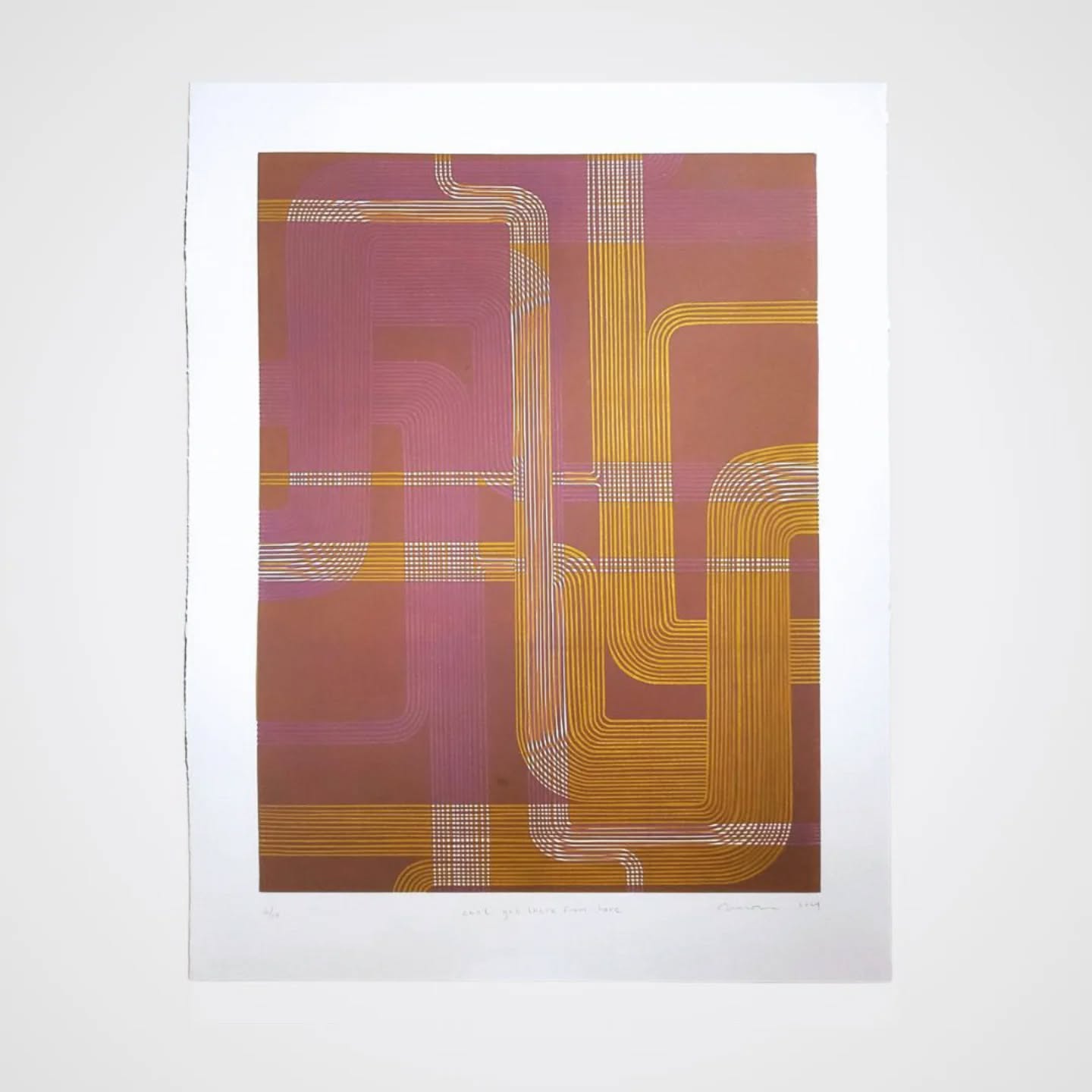 "Can't Get There From Here"
Linocut
$650 framed, 400 unframed
The motif you see repeated here is from started from his paintings about windows. As Aric Russom @arussom_art continued to experiment with the medium the subject abstracted into the piece you see today.
Hear about this and other works from the artists at Kimball Jenkins @kimballjenkins After Dark for First Friday with Intown Concord @intownconcord
GALLERY HOURS:
TUES 10-3
WEDS 10-6
THURS 10-3:30
SPECIAL EVENTS:
Aug 1 5-8 PM
Aug 2 10-2 PM
______
#get_imprinted #printmakersofinstagram #linocut #lino #linoprint