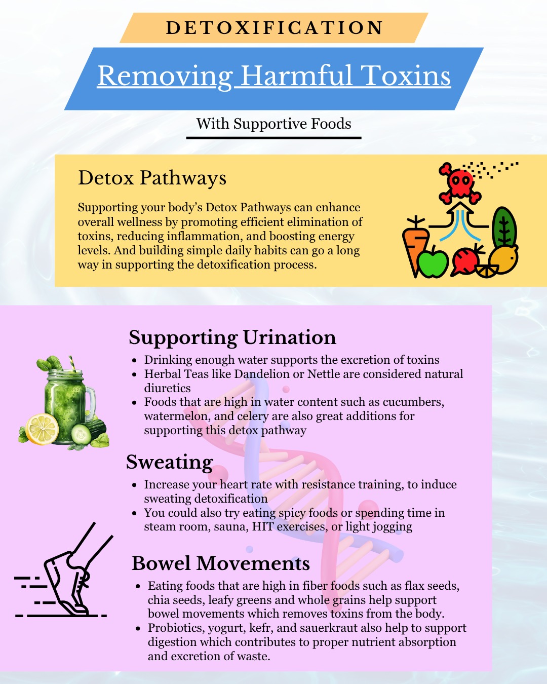 Detoxification doesn't always require overly complicated approaches. Start small and work your way forward...
And remember, YOU are the main ingredient!