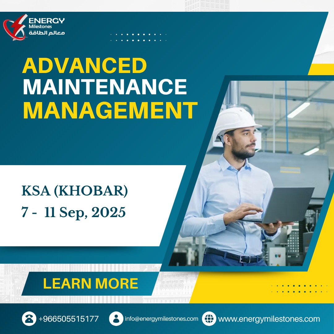 Advanced Maintenance Management
.....
https://2u.pw/T5CLe
.....
#Energymilestones #Training #Training_center #Energymilestones #Corporation #Advanced #Maintenance #Management