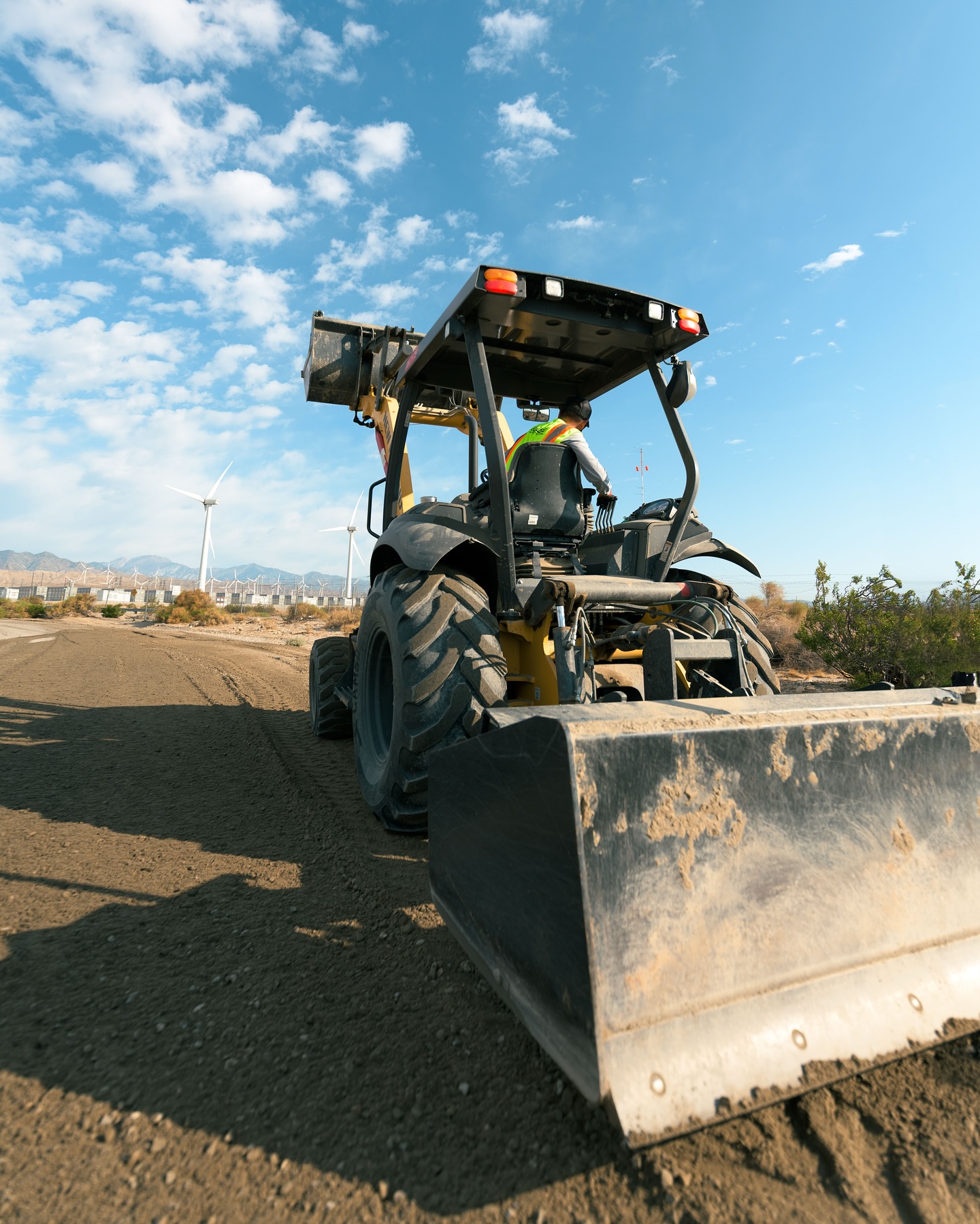 📍 Palm Springs, CA
We’re currently performing road grading operations at a utility-scale wind farm in Palm Springs. This project involves reshaping and stabilizing existing access roads to support ongoing turbine maintenance and improve all-weather access.
Key tasks include:
✔️ Cut and fill to correct road cross-slopes
✔️ Subgrade compaction and moisture conditioning
✔️ Application of aggregate base for erosion control
✔️ Drainage improvements to mitigate runoff
Working in high-wind conditions and desert terrain requires precision grading and coordination with site operations. Proud to support infrastructure that powers renewable energy.
#dozer #613 #613scraper #scraper #watertruck #overexcavation #grading #loader #cat930 #coachellavalley #afloresgrading #aar #construction #constructionlife. #newholland #skiploader #catequipment #caterpillar #hwmf #heavyequipment