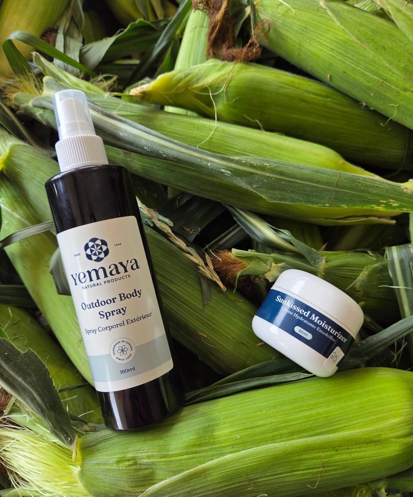 Stop on by @zekveldgardenmarket to grab your freshly picked corn! As well as your deet free bug spray and chemical free sunscreen handcrafted by yemaya! #market #zekvelds #Wyoming #ontario #canadian #handcrafted #corn #yummy #supportlocal #supporthandmade #yemaya #Yemayanaturalproducts #summer #sweetcorn #family adventures #farm #farmtoskin