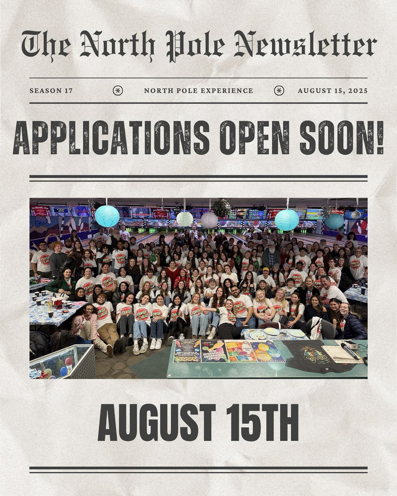 🎄 We’re hiring starting August 15th! 🎅
Tag a friend who would love to be part of Santa’s crew! 🎁🎅 #NPX #NorthPoleExperience #HolidayJob #ChristmasMagic #flagtsaffaz #flagstaffjobs