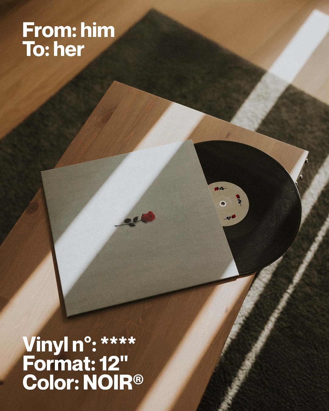 Two records. One love story, one shared rhythm.
🎵 From him to her.
🎵 From her to him.
A memory. A message. A melody, shared.
12 inches of love, sealed in NOIR® and HAZE®.
Because sometimes, a vinyl speaks when words fall short.
Now it’s your turn. Create one for your person.
#PressedByVinylacy