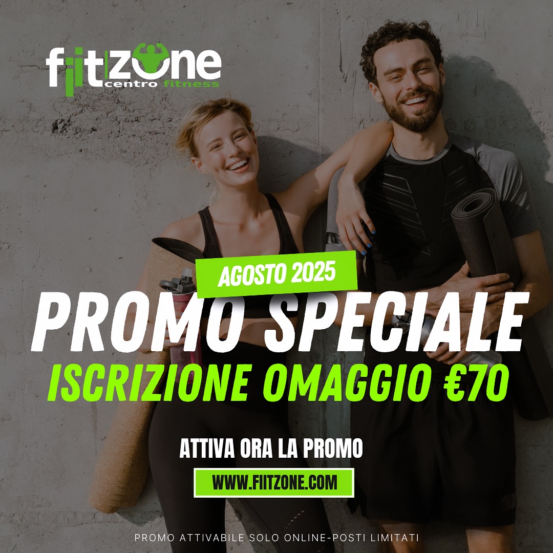 🎯 È IL MOMENTO GIUSTO PER RIPARTIRE!
💪🏻 Approfitta della PROMO SPECIALE DI AGOSTO
✨ Iscrizione omaggio del valore di €70
➡️ Valida solo sull’abbonamento annuale!
✅ Accesso completo a sala pesi e corsi
✅ Supporto in sala e orientamento iniziale
✅ Attivazione 100% online: facile, veloce e senza sorprese!
📲 Attiva ora la promo su www.fiitzone.com
📆 Promo valida fino al 31 agosto – posti limitati!
📍 Fiit Zone – Il tuo centro fitness di fiducia.
#fiitzone #promoagosto #iscrizioneomaggio #palestralograto