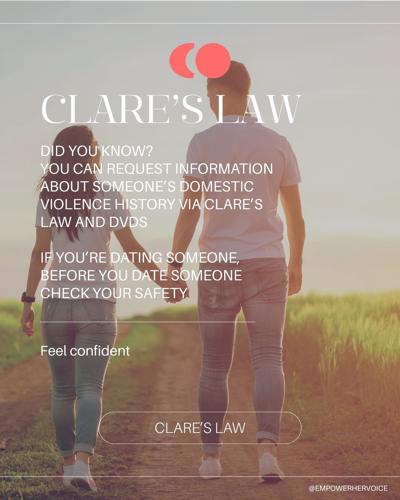 📱 Clare’s Law: Your Right to Know, Your Right to Safety
Did you know that you can legally request information about someone’s domestic violence history BEFORE you get deeply involved?
This life-saving legislation, known as Clare’s Law or the Domestic Violence Disclosure Scheme (DVDS), exists because of Clare Wood, who was tragically murdered by a partner with a hidden history of violence.
Here’s what you need to know:
* You can request information about a current or ex-partner
* A concerned family member or friend can also make a request
* Police will disclose relevant information if they believe you’re at risk
* The process is confidential and designed to protect your safety
Making a Clare’s Law request isn’t “being paranoid” - it’s being proactive about your safety. Too many survivors say, “I wish I had known sooner.”
Online safety is equally crucial:
* Check your privacy settings on all platforms
* Be cautious about location sharing and tagging
* Regularly check for unknown tracking apps on your devices
* Consider using a separate email for dating sites
Remember: Reporting domestic abuse isn’t just about getting help for yourself—it creates a documented history that could protect future partners too.
Your safety matters. Trust your instincts. Check before you commit.
Have you ever used Clare’s Law or helped someone else use it? Share below 👇
#ClaresLaw #DVDS #DomesticAbuseAwareness #OnlineSafety #KnowYourRights #ProtectYourself #EmpowerHerVoice