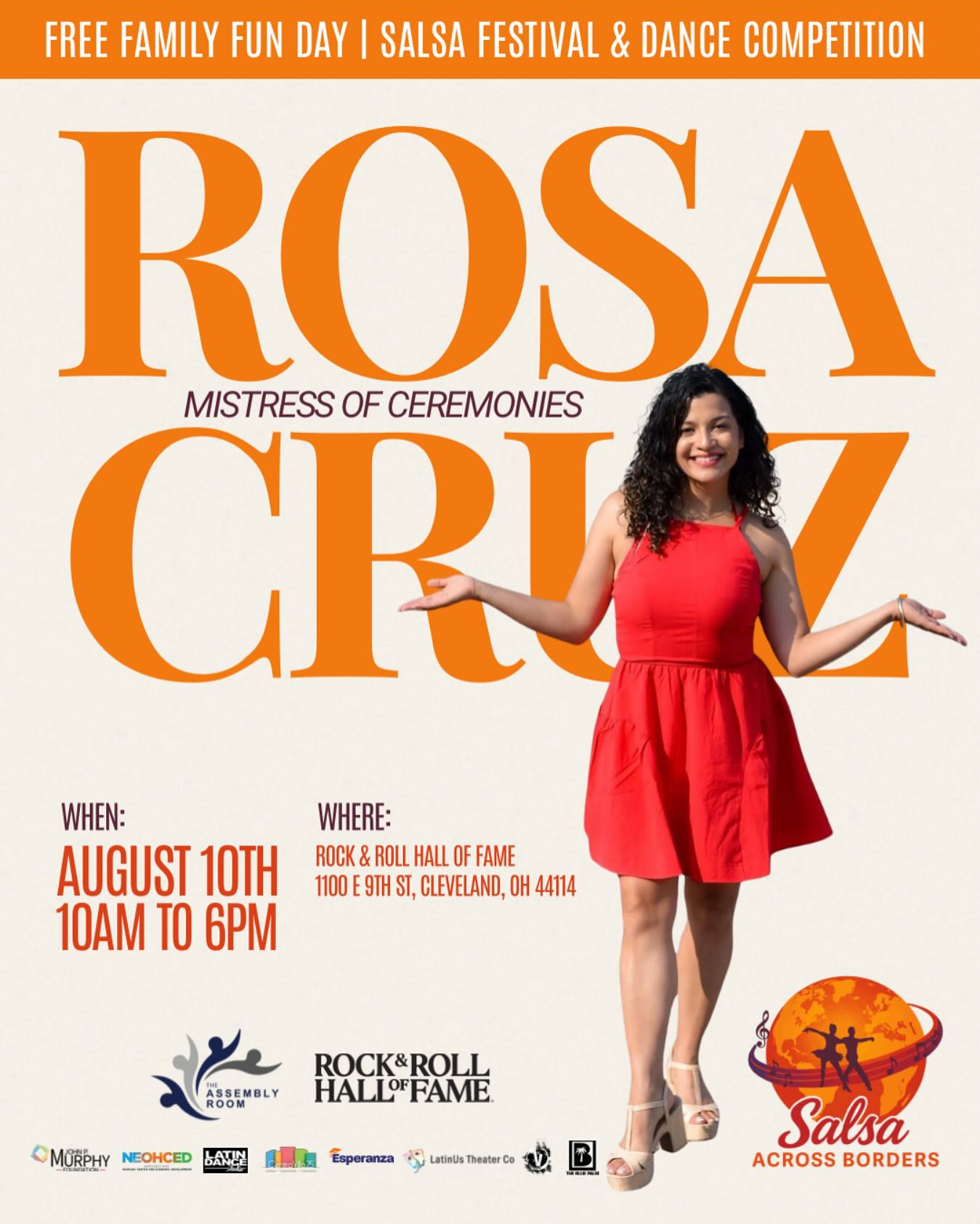 🎤 Meet Our Mistress of Ceremonies: Rosa Morales Cruz! 🇵🇷✨
We’re thrilled to welcome Rosa Cruz, @miss.rebelz , as the Mistress of Ceremonies for Salsa Across Borders!
Rosa is a powerhouse in Cleveland’s wellness and cultural spaces; blending rhythm, movement, and community. She leads salsa classes across the city, uplifts joy and health through Latin dance, and has been an active partner in local wellness and food justice efforts like CV25 and the Nourishing Power Network. Whether she’s on stage or in the community, Rosa brings the soul of salsa everywhere she goes.
We can’t wait for you to feel her energy on August 10! A full day of family-friendly workshops, salsa and movement classes, live performances, a high-energy dance competition, and we’re closing it all out with a community social dance under the sky. Register to compete: https://docs.google.com/forms/d/e/1FAIpQLSembSRxh3cENbPbDmHBNjJP5m6gEvRCw9gPVz-rnrSZj9IYew/viewform?usp=dialog
#SalsaAcrossBorders #RosaMoralesCruz #LatinDanceCLE #ClevelandCulture #PuertorriqueñaPower #FamilyFun #ClevelandEvents #RockHall #SalsaCompetition #LatinCulture #CommunityVibes #DanceForTheCulture #TheAssemblyRoom #AssembleCle #SalsaDancing #SheLeads #StrongerTogether