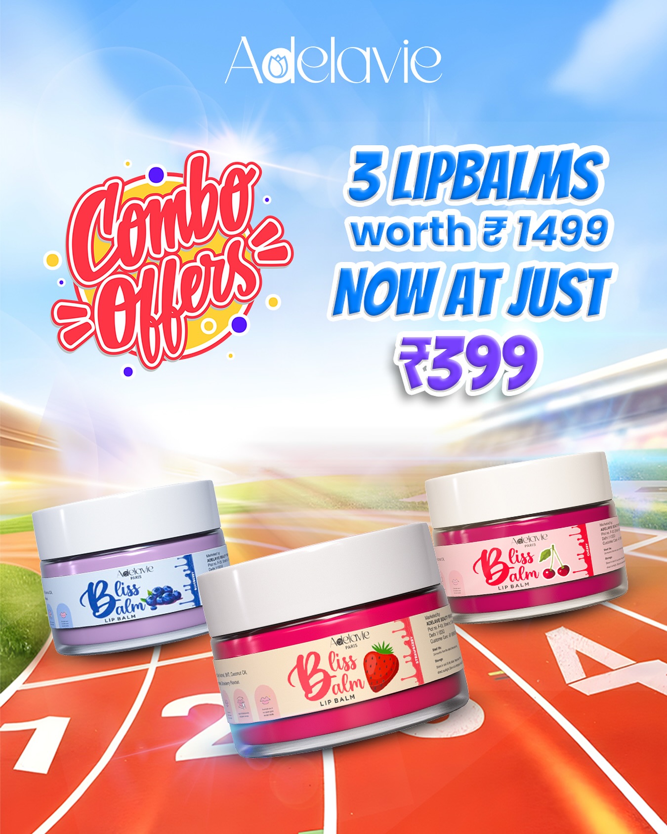 3 Lip Balms at ₹399! 💥
Worth ₹1499 — Grab the combo now before it’s gone! 💄🍓🫐🍒
#AdelavieBliss #combosteal #adelavie #adelaviebeauty #lip #lipbalm #new #lipcare