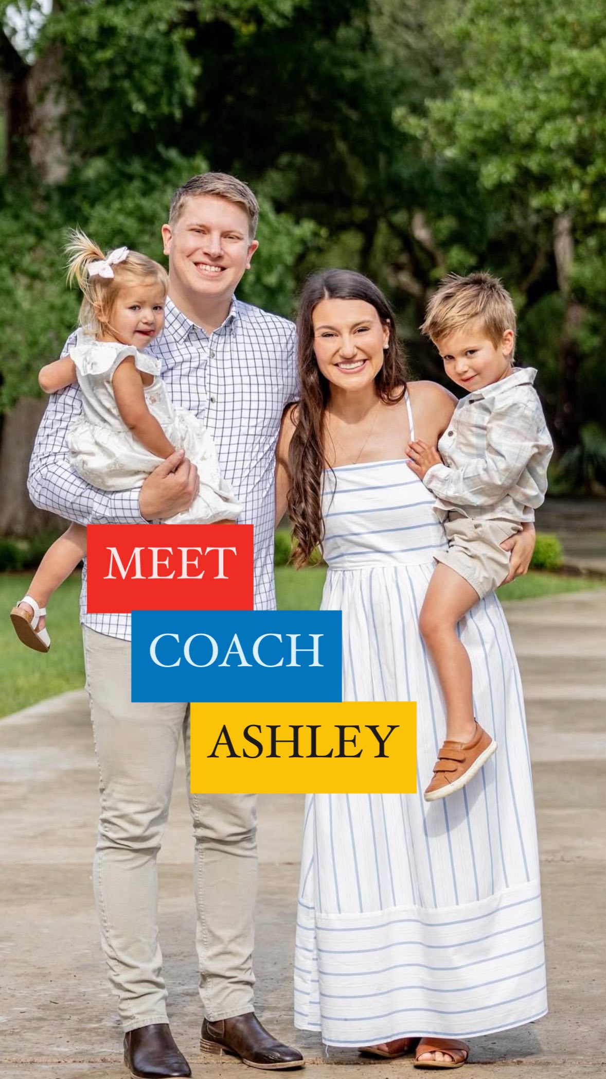 Meet PlayWisely ATX’s newest coach, ⭐️COACH ASHLEY⭐️!!!
Hello! My name is Ashley Kitchens and I am so thrilled to join the PlayWisely ATX team while Coach Chloe is on maternity leave! I am passionate about helping the youngest of learners grow and develop their natural abilities.
I have a Bachelor’s degree in early childhood and elementary education from the University of Oklahoma. I am a former DSISD Kindergarten teacher & team leader, a former church nursery & preschool director in Dripping Springs, and a PlayWisely mama myself. I loved PlayWisely and the concept behind it the minute I began classes with my daughter, Kinsley.
I currently reside in Dripping Springs with my husband, Ryan, our four year old son, Lincoln, our two year old daughter, Kinsley, and our two golden retriever mixes, Lucy & Bailey. In my free time I enjoy spending time with friends and family, trying new restaurants in the Austin area, listening to music, shopping, being outside, and serving others.
I look forward to meeting you and your child in class and experiencing new building blocks of learning & development together!