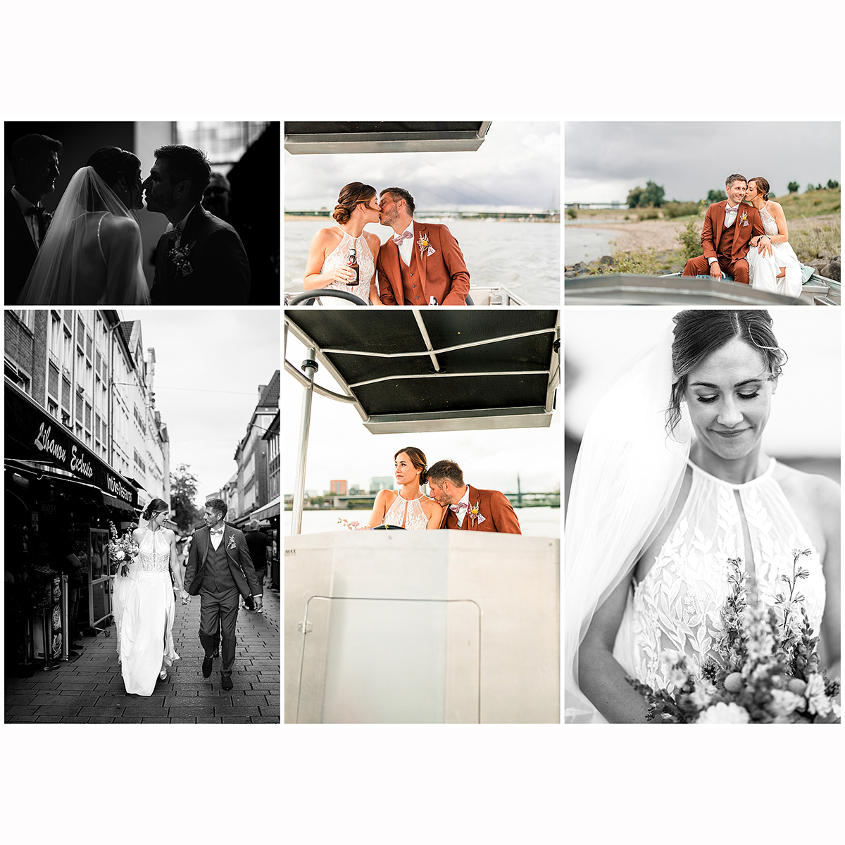 Hausboot No. 1 – ein Hochzeitstag am Rhein – inspired by water 💦
Was für ein Tag! Als die beiden ihren Hochzeitstag planten, hätte sich wohl niemand dieses Regenwetter ausgemalt. Graue Wolken, Windböen und Regenschauer – nicht gerade das, was man sich für seine Hochzeit wünscht.
Aber manchmal muss man die Dinge nehmen, wie sie kommen. Und genau das haben die beiden am vergangenen Wochenende getan – mit einem Lächeln, einem kühlen Getränk auf dem Boot und ganz viel Liebe.
Diese Hochzeit war alles andere als gewöhnlich – voller kleinerer Abenteuer, Überraschungen und spontaner Herausforderungen, die absolut zum lebenslustigen Wesen meines Brautpaars passten. Authentischer hätte dieser Tag nicht sein können!
Nach einer wunderschönen, emotionalen Trauung in der Neanderkirche – mitten in der trubelig-trübseligen Düsseldorfer Partymeile – ging es direkt auf ein kleines Boot, den Rhein entlang bis zu einem kleinen Strand, unserem Shooting-Spot. Trotz Wind und Regen war die Stimmung fantastisch! Mit Regenjacke, Cape und Schirmen bewaffnet konnte ich bereits während der Fahrt einige stimmungsvolle Aufnahmen einfangen.
Der Wind zog, der Regen prasselte – das Shooting am Strand fiel wetterbedingt zwar etwas kürzer aus, wurde aber tapfer und mit ganz viel Herz durchgezogen. Und dann: Endlich zurück zu den Liebsten!
Auf dem Hausboot No. 1 wartete bereits die feierwütige Gesellschaft. Eine traumhafte Eventlocation auf Wasser - mit ganz viel Charme, liebevoller Dekoration und einem Team, das durch Herzlichkeit und Professionalität überzeugt hat.
Es wurde gelacht, getanzt, umarmt und gefeiert – eine Hochzeit, wie sie echter kaum sein könnte. Danke, dass ich Teil dieses besonderen Tages sein durfte! Es hat Spaß gemacht! @hausbootno1
#rheinliebe #hausboothochzeit #hochzeitamwasser #neanderkirche #düsseldorfwedding #regenhochzeit #authenticwedding #reallovestory #weddingphotographer #lovewins #weddingdayvibes #hausbootno1 #urbanwedding #regenjackeliebe #elopementfeeling #emotionalwedding #hausbootno1 #hausbootdüsseldorf #hochzeitsfotografköln #hochzeitsfotografdüsseldorf