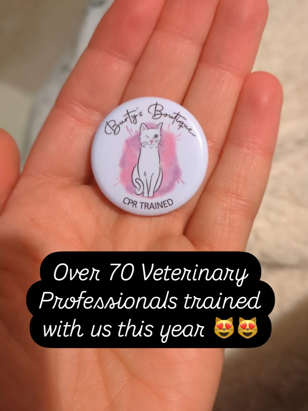 Would you like to have in house CPR training with us? 👀 We have been busy providing training to over 70 members of the Veterinary team so far this year- we have a few slots left for 2025 and are all booked up for early 2026! What does our CPR training include? ☺️Trained by a Recover Certified Rescuer 👀Access to our BLS and ALS webinar for 12 months ⭐️ In house practical training for the WHOLE team using canine and feline mannequins for intubation and chest compressions using different scenarios and equipment. 🐾PDF notes 😍CPD certificate 🤩PLUS a Burty’s Boutique goody bag including a special BB CPR badge! 💕We have had the best time training so far and have been kept super busy- if you’d like one of our last spots for 2025- feel free to reach out via our website or our social media pages xx