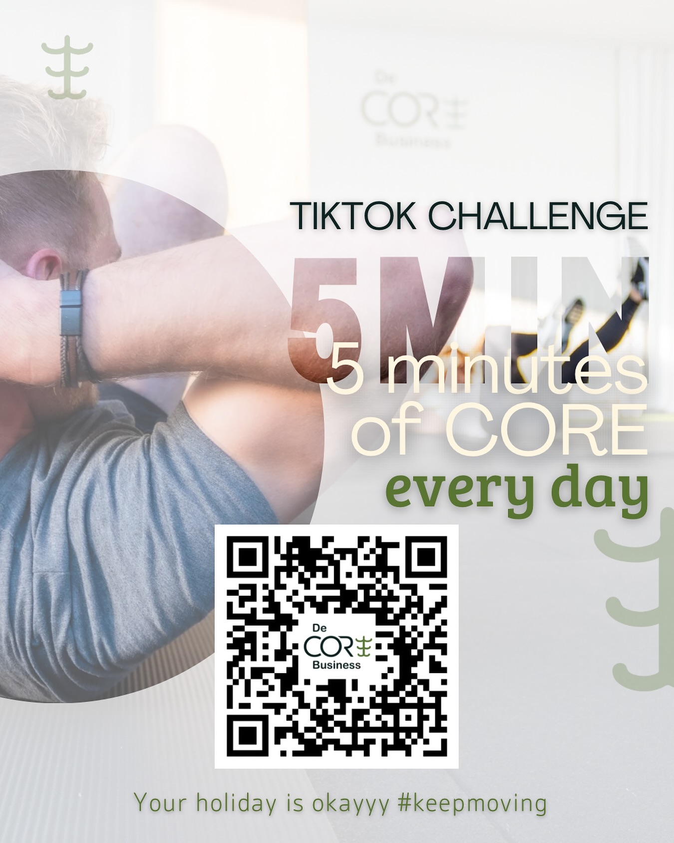 Nog op vakantie? 5 minuutjes Core elke dag? Keep on moving!
š§info@decorebusiness.be
š»www.decorebusiness.com
šonline / Begoniastraat 34 te Oostkamp
#core #decorebusiness #groupfitness #groupclasses #pilates #oostkamp #reformerpilates #reformerpilatesoostkamp #reformerpilatesstudio #reformerpilatesstudiooostkamp