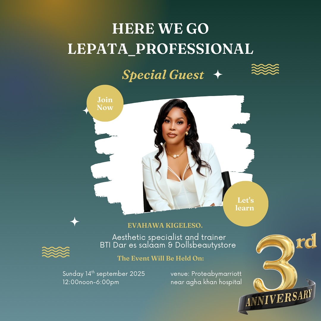 @dollsbeautstore is attending Lepata Professional Day!
We’re excited to welcome one of the amazing professionals shaping the beauty industry. 💅✨
Can’t wait to learn, connect, and grow together!
📍 Protea Hotel by Marriott
🗓️ [14-09-2025|
🕛 12PM – 6PM
#LepataProfessionalDay #BeautyExpertsTanzania #LepataCircle #ImAttending #SpaAndBeautyPros