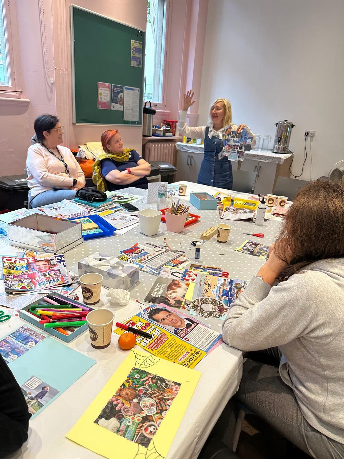 🎨 Arts & Crafts Magic! ✂️
Our Arts & Crafts sessions have become a true highlight — a calming escape where creativity flows freely. The women who join us say it’s more than just making things with their hands — it’s a chance to breathe, connect, and feel inspired. Whether it’s painting, weaving, or experimenting with new textures, each session brings a sense of peace and joy.
And the best part? That moment when all the artworks are displayed. There’s a quiet pride, a spark in the air — everyone seeing their work come to life, side by side. It’s beautiful, moving, and a reminder that creativity lives in all of us. 💛✨ #ArtsAndCrafts #CreativeEscape #WomenSupportingWomen #MindfulMoments