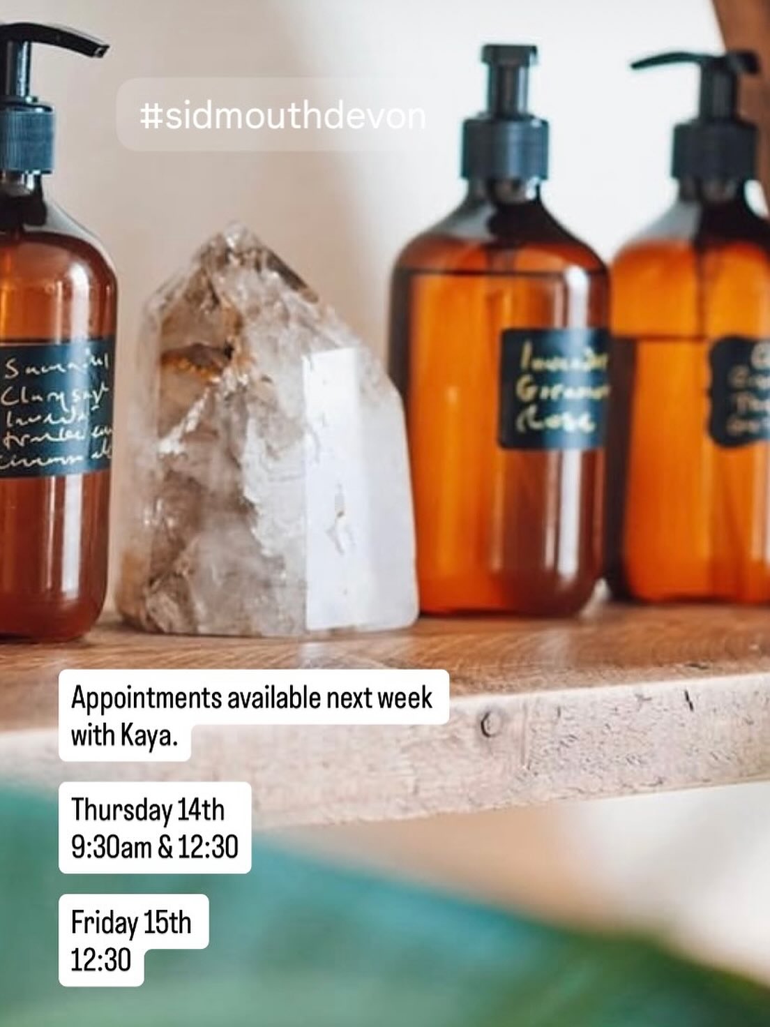 I’ve got a few appointments available next week.
Thursday 14th
9:30am - 60/75 minutes
12:30 - 60-120 minutes
Friday 15th
12:30 - 60/75 minutes
Email to book.
kaya@essential-therapies.co.uk