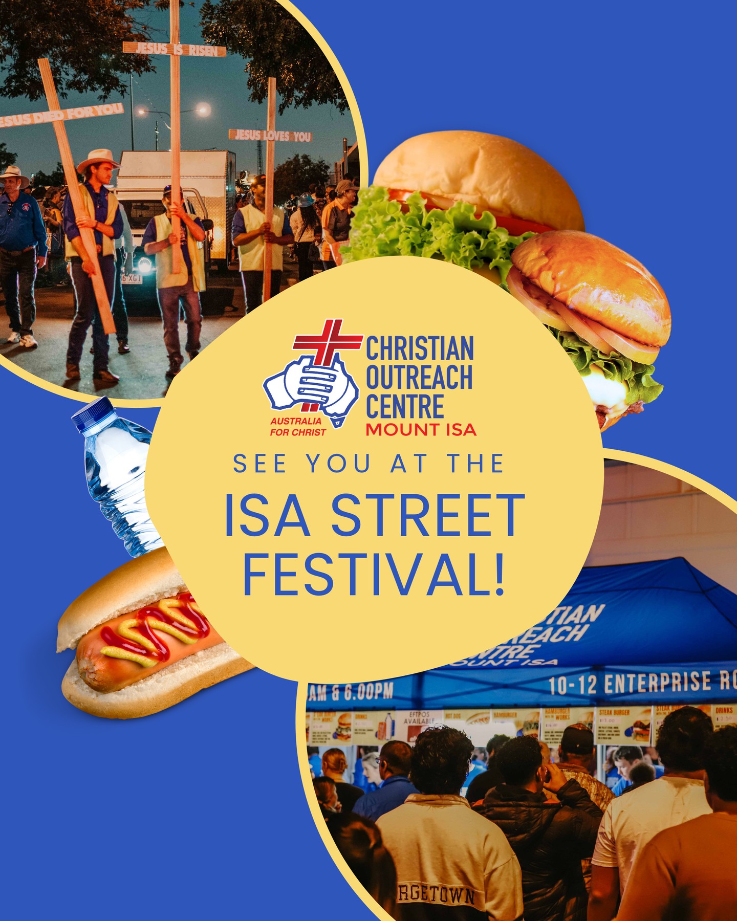 Don't forget to come down and grab a delicious burger🍔 or hot dog🌭 for dinner at our food stall tonight at the Isa Street Festival!
We’ll be in the parade as well, so give us a wave if you spot us! See you there 👋