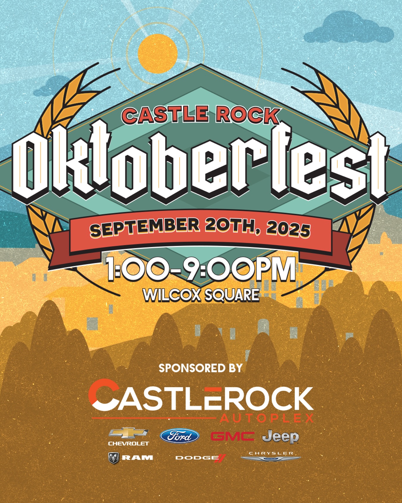 It may only be August but Oktoberfest in Downtown Castle Rock will be here before you know it! 🍻
SAVE THE DATE:
📆 Saturday, September 20
⏰ 1:00-9:00pm
📍 Wilcox Square in Downtown Castle Rock
We’ll be sharing details like beer vendors, food trucks, merchants, entertainment and more in the upcoming weeks…until then, mark your calendar for this festive annual event! 🇩🇪