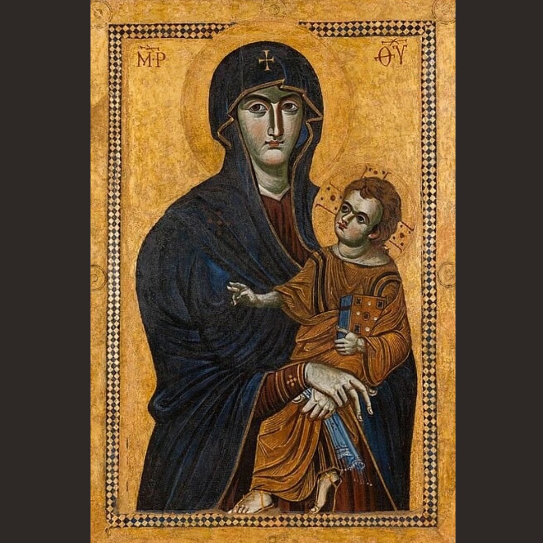 This icon is thought to have been painted by Saint Luke the Evangelist. Although Luke was not one of the original apostles of Jesus Christ, he was a close companion to Saint Paul and is mentioned in some of the letters. It was his relationship to Paul, the apostles, and the early Christian community that led him to being a prolific writer and artist of Jesus and Mary. This is reflected in his Gospel being one of the four that we know today. It is also thought that he wrote the Acts of the Apostles, which shows how the Christian Church grew in holiness, number, and expansion after the death of Christ. If we think of the Gospel of Luke, this is the book that highlights more aspects of the women that followed Jesus Christ. Luke I can confidently say is my favorite of the four Gospels for this fact. Being able to read Jesus’ interactions with women and the difference between men and women in following Christ is so important. Luke highlights the importance that women had in the ministry of Jesus and also their integral part to evangelizing the world. Women may not have had a place of honor in society at the time, but they had a place of honor in Christ’s heart, ministry, and Church.
•
Image: Salus Populi Romani, Unknown Artist and Date. Pauline Chapel, Basilica of Saint Mary Major, Rome, Italy.
•
•
#beauty #sacredart #art #adportacaeli #catholic #catholiclifestyle #prayer #faith #truegoodandbeautiful #catholicart #catholicconvert #arthistory #religious #saluspopuliromani #ourlady #saintmarymajor #marymotherofgod #protectressofromanpeople #saintluke #saint #luke #basilicaofsaintmarymajor