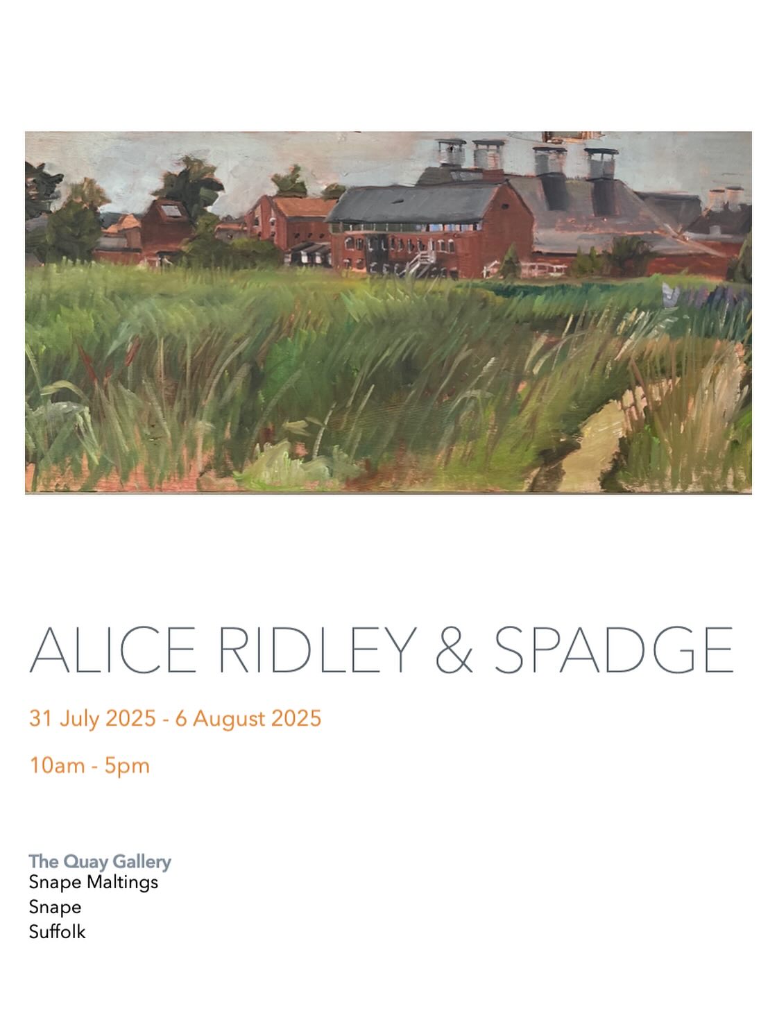 Morning, @spadgeart and I are still at @snapemaltings this weekend u til Wednesday. Come and say hi!
#snapemaltings #snapemaltingsgallery #snapemaltingssuffolk #stillife #exhibition #suffolkart #suffolkartist #buyart #beautifulsuffolk #beautifulsuffolkcountryside #woodbridgeartist #artforsale #sculpture #oilpaintings
