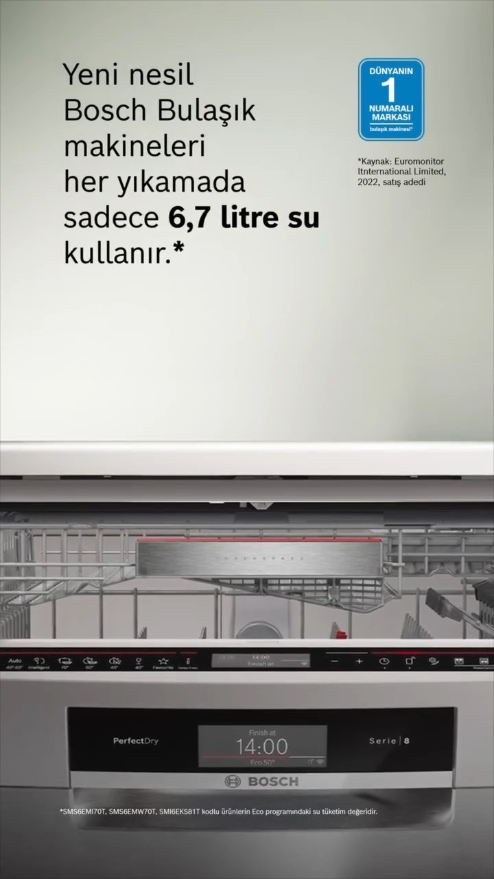 Yeni nesil Bosch bulaşık makineleri her yıkamada sadece 6,7 litre su kullanır*, üstelik bulaşıkları sudan geçirmenize de gerek kalmaz.💧��#BoschEvAletleri ��*SMS6EMI70T, SMS6EMW70T, SMI6EKS81T kodlu ürünlerin Eco programındaki su tüketim değeridir.
📍 Buyaka AVM Mağaza
🏢 Fatih Sultan Mehmet Balkan Cad. Buyaka AVM No:B:31 Ümraniye / İstanbul
📞 Tel: 0 (216) 771 11 37
📞 Tel: 0 (542) 630 29 29
📍 Tepeüstü Mağaza
🏢 Tepeüstü Mh Alemdağ Cd No:604/A Ümraniye / İstanbul
📞 Tel: 0 (216) 364 06 29
📞 Tel: 0 (544) 364 06 29
📍 Dudullu Mağaza
🏢 Aşağı Dudullu Mh Alemdağ Cd No:489 Ümraniye / İstanbul
📞 Tel: 0 (216) 313 85 86
📞 Tel: 0 (542) 362 29 29
#bosch #boschbeyazeşya #kampanya #10yılmotorgarantisi #bozkiroglu #buyakavm #buyakabosch #dudullu #tepeüstü #yetkiliboschbayi
#BoschEvAletleri #TüketiciyiAnlamak