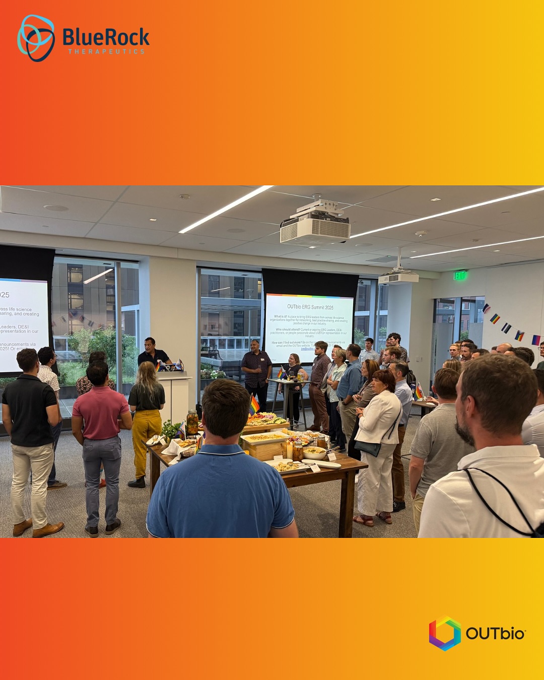 July wrapped up with a bang as BlueRock Therapeutics hosted their first ever OutBio event, and they absolutely crushed it.
From the energy in the room to the thoughtful conversations, their team showed up with intention, warmth, and a genuine excitement to connect with the local LGBTQ+ biotech community. We are grateful for their partnership and already looking forward to what is next.
#OutBio #LGBTQinBiotech #QueerInSTEM #BiotechCommunity #BlueRockTherapeutics #PrideInSTEM #HealthcareInnovation #BostonBiotech